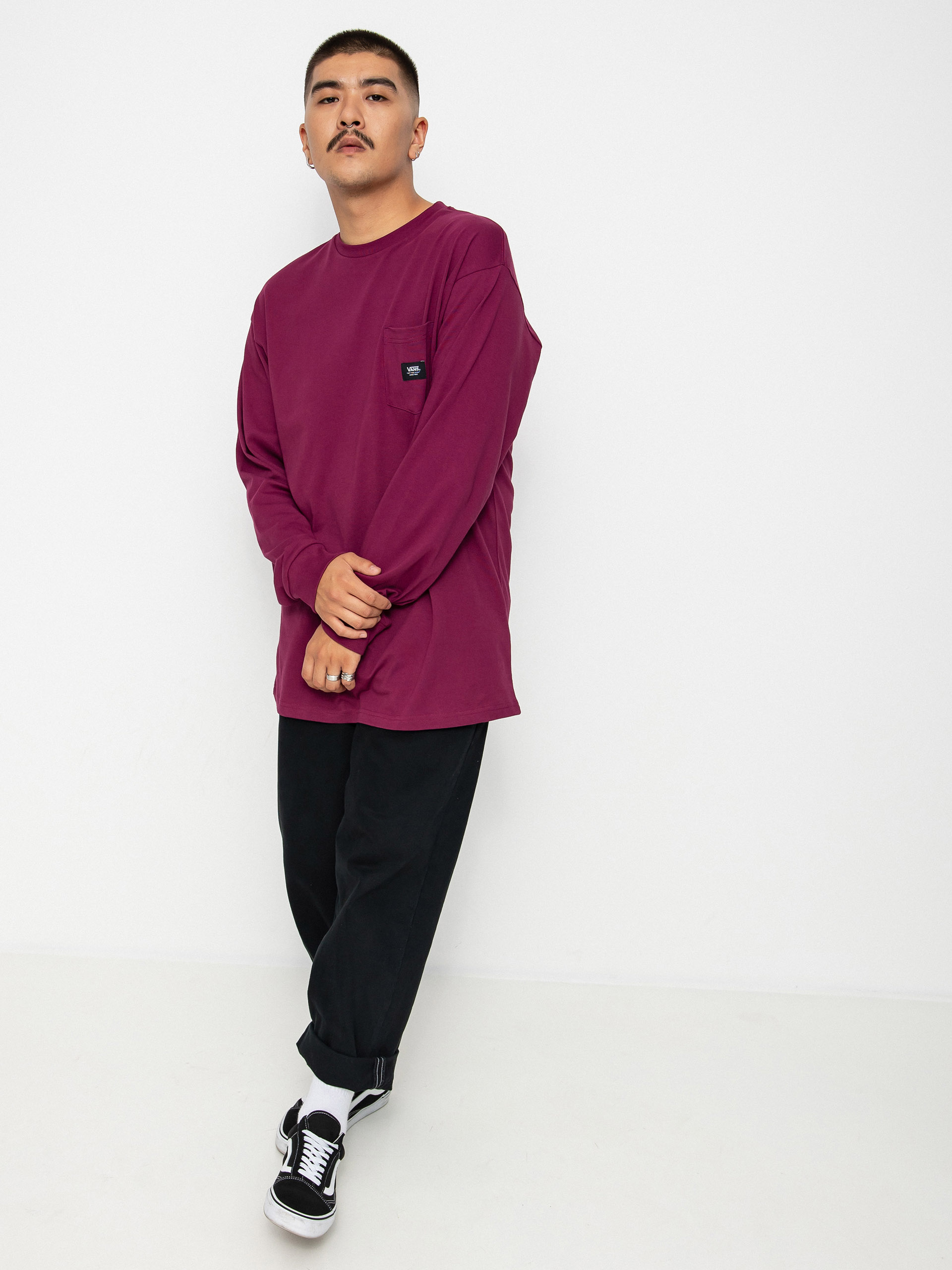 Longsleeve Vans Woven Patch Pocket (purple potion)