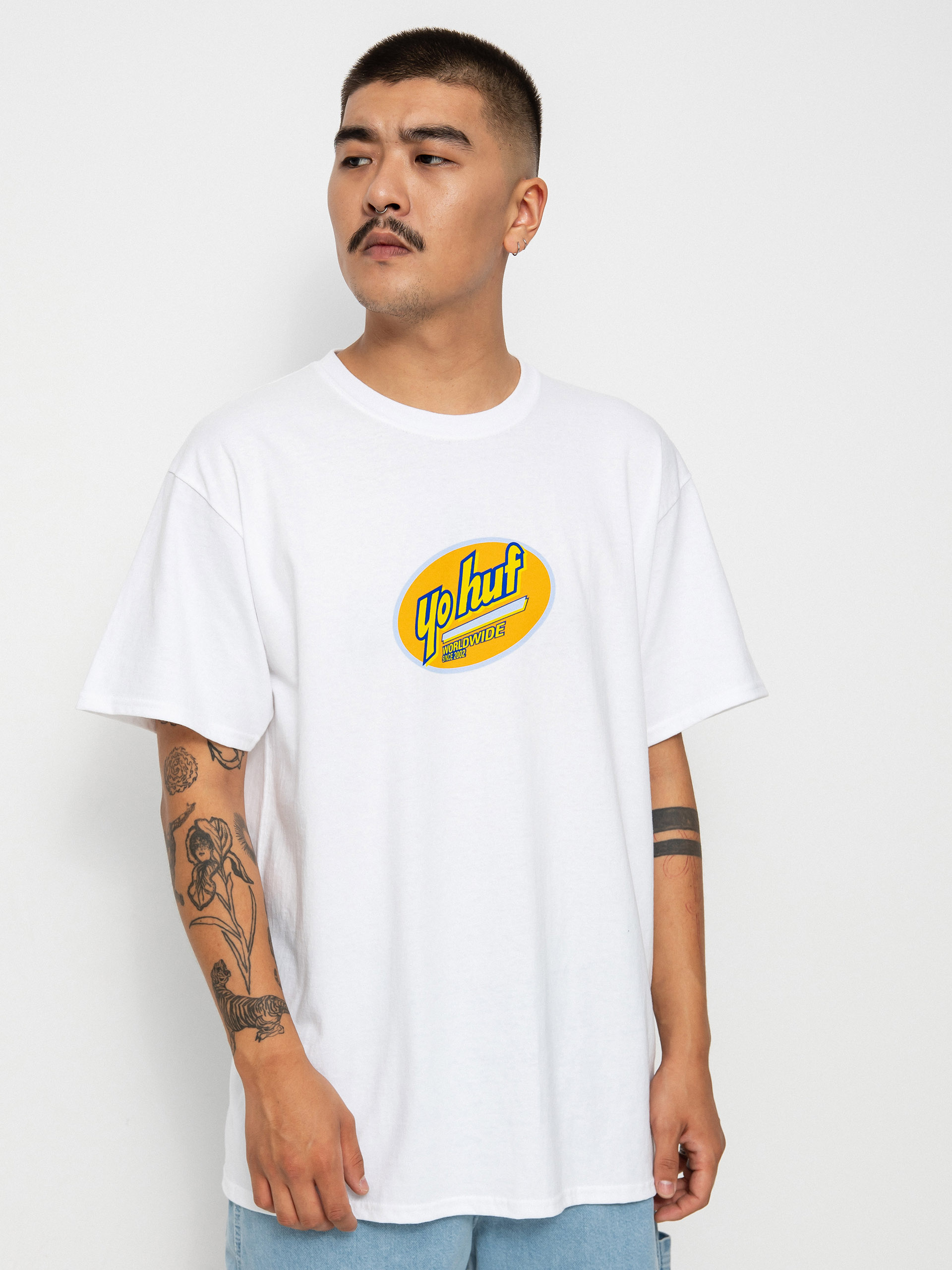 Huf white t shirt hotsell