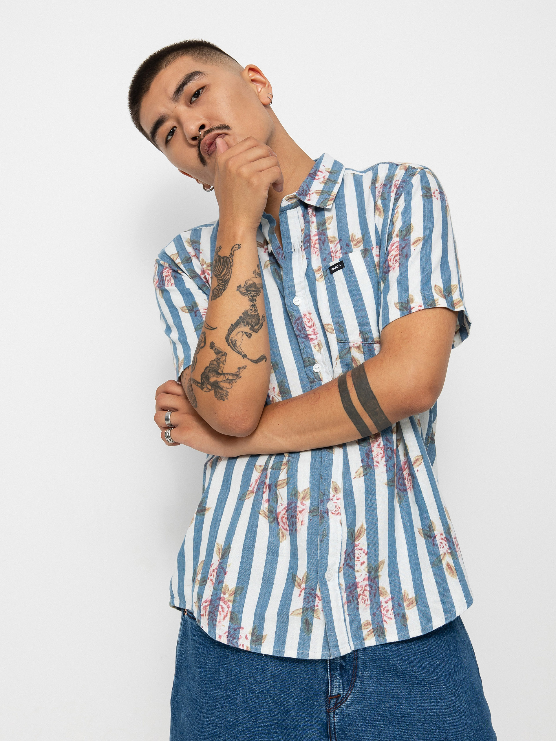 Koszula RVCA Harbour (denim floral)