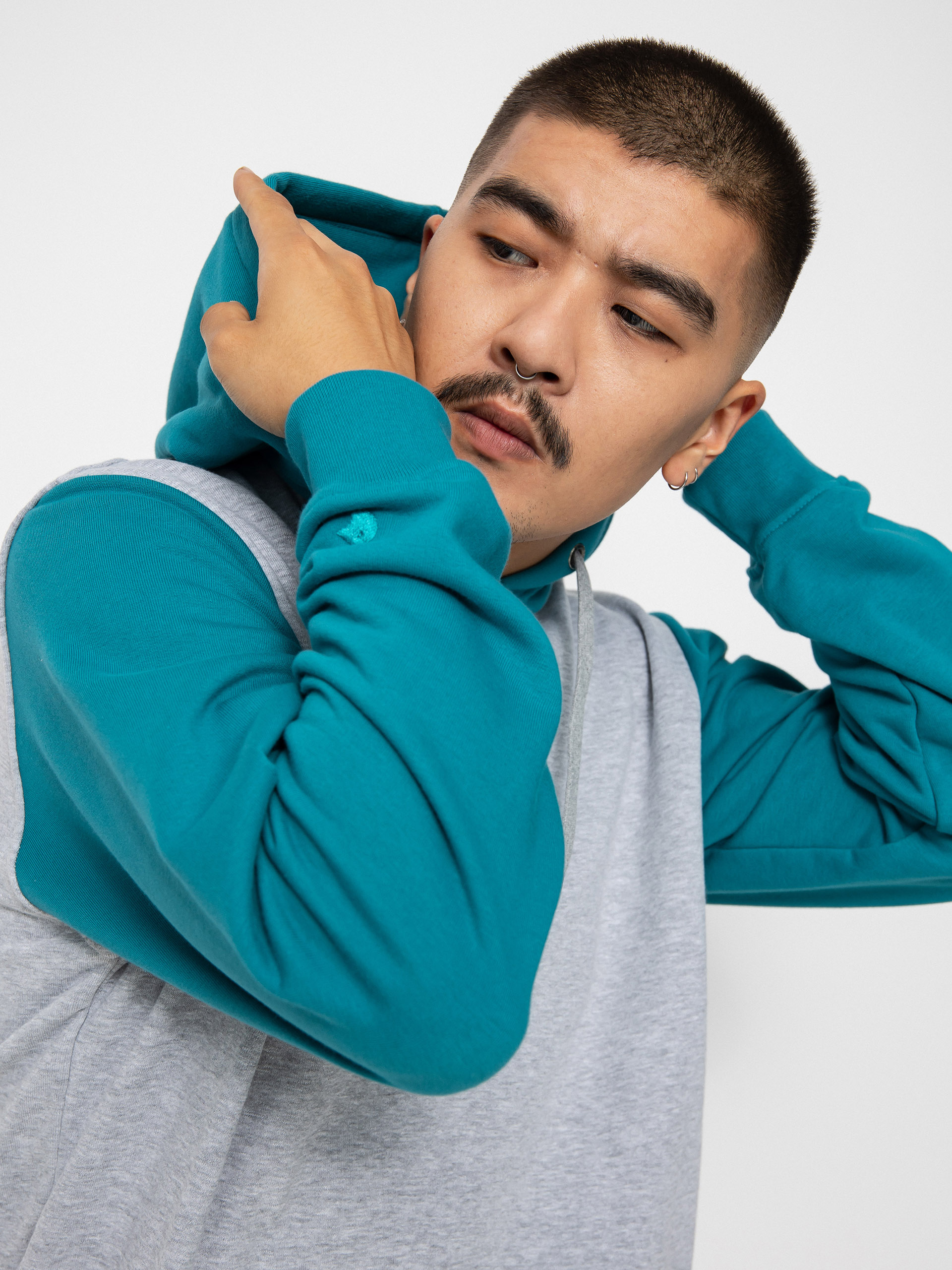 Bluza z kapturem Nervous Initial HD (ocean grey)