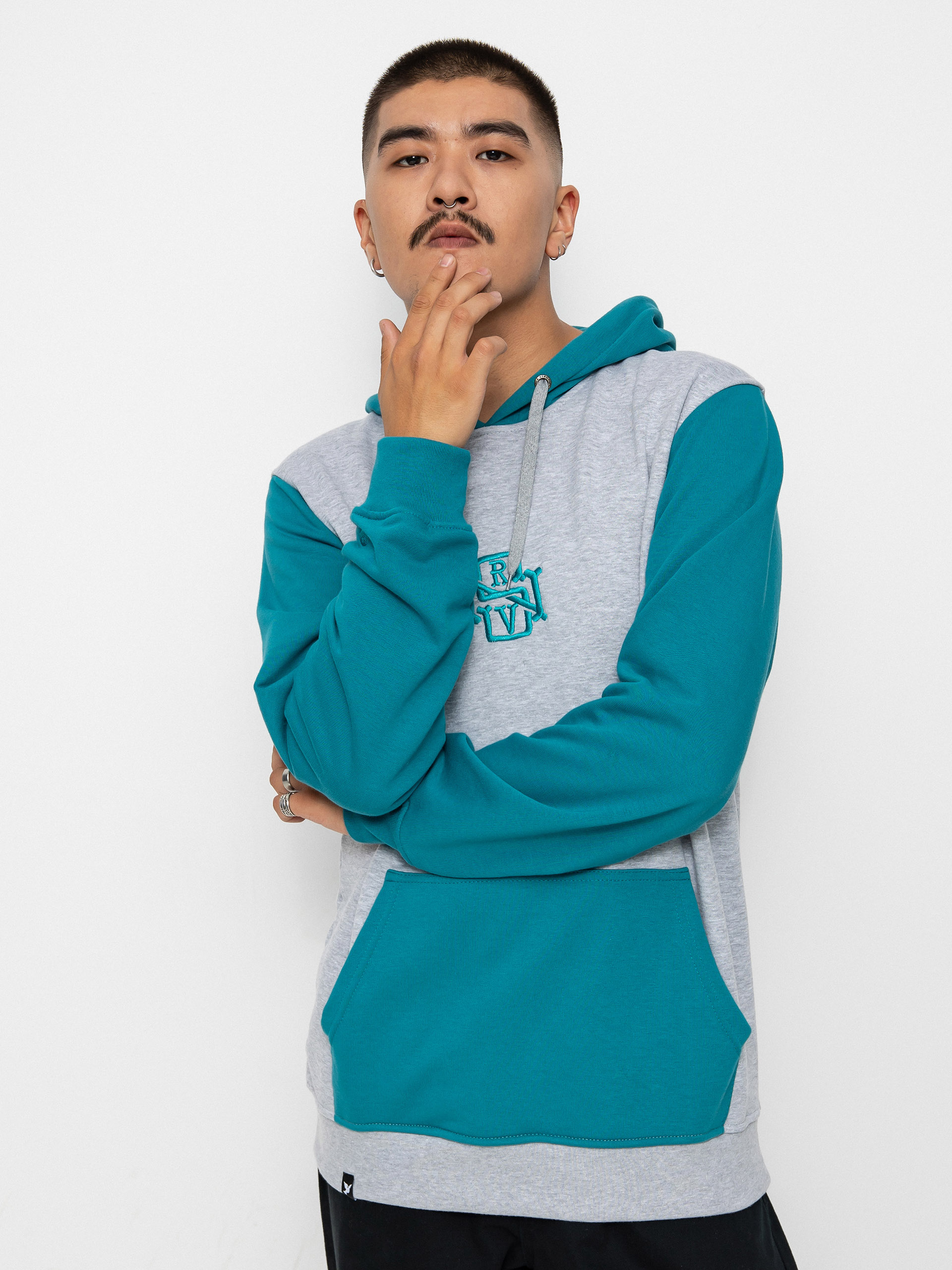 Bluza z kapturem Nervous Initial HD (ocean grey)