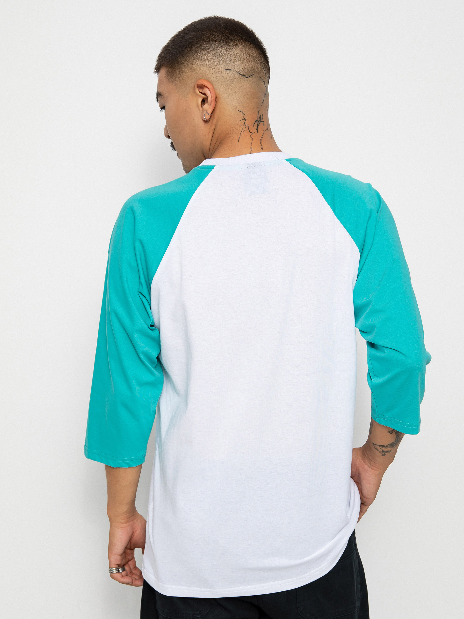 Longsleeve Nervous Initial 3/4 (white ocean)