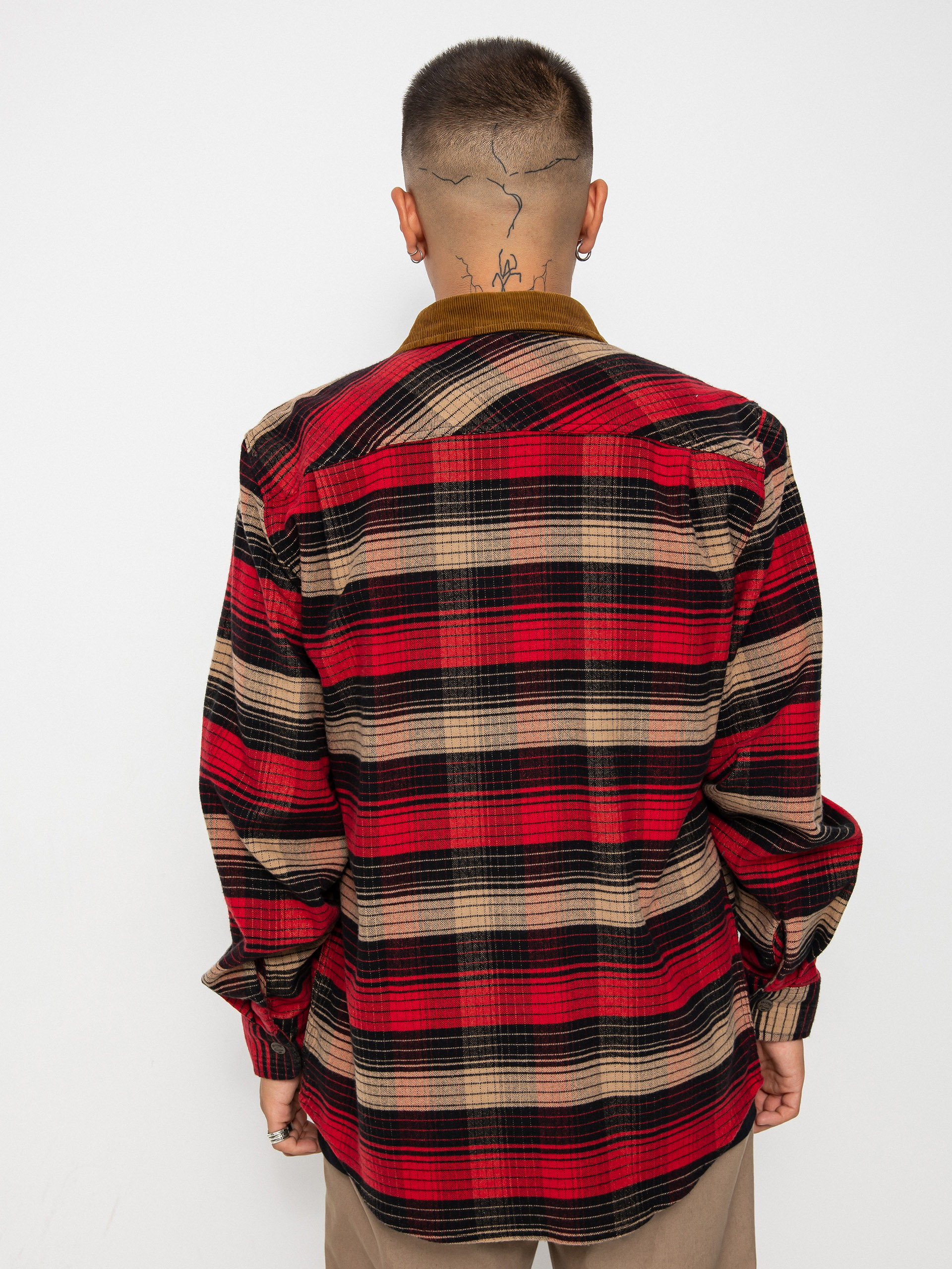 Koszula Brixton Coors Bowery Stretch Flannel Ls (banquet red/brown)