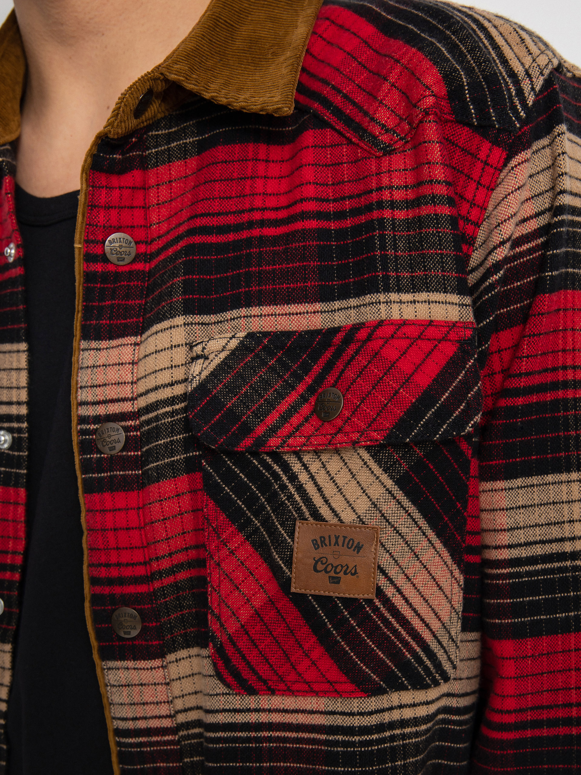 Koszula Brixton Coors Bowery Stretch Flannel Ls (banquet red/brown)