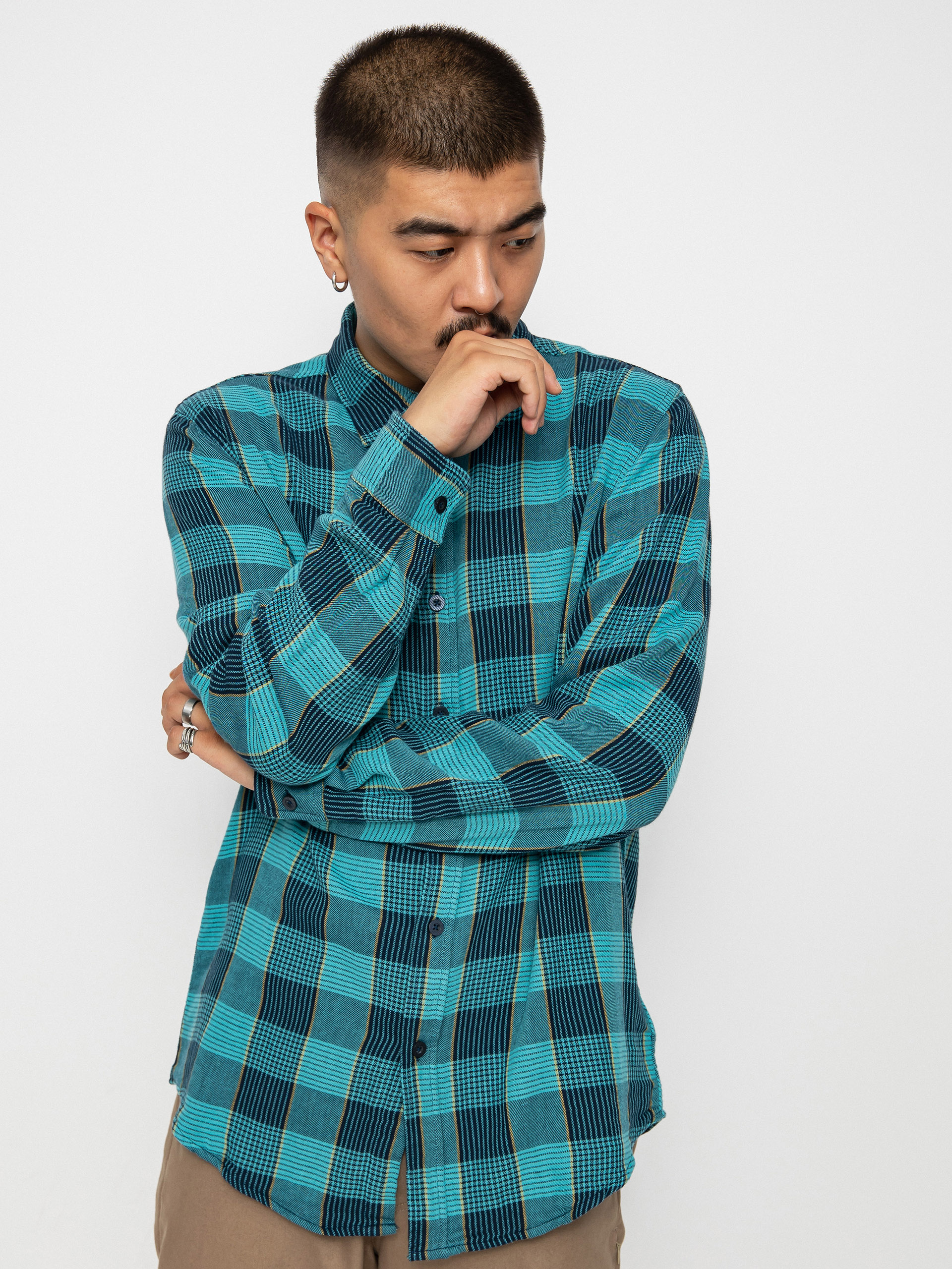 Koszula Brixton Bowery Sw Np Ls (teal)
