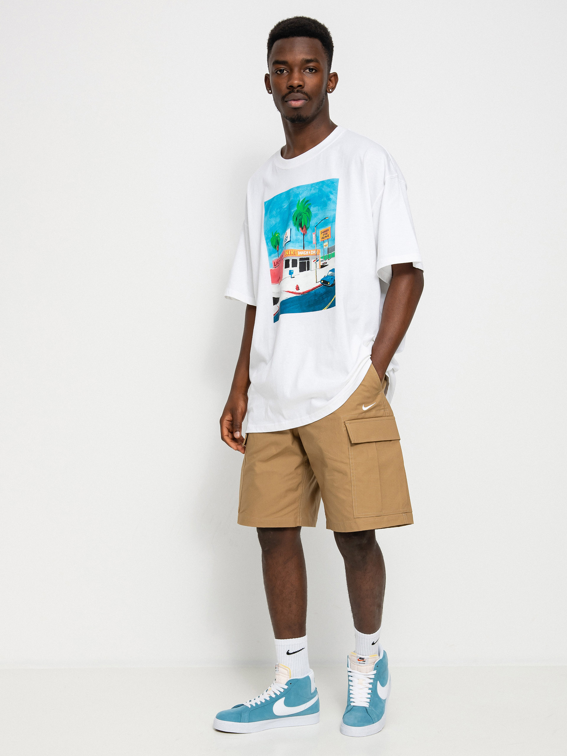 T-shirt Nike SB Laundry (white)