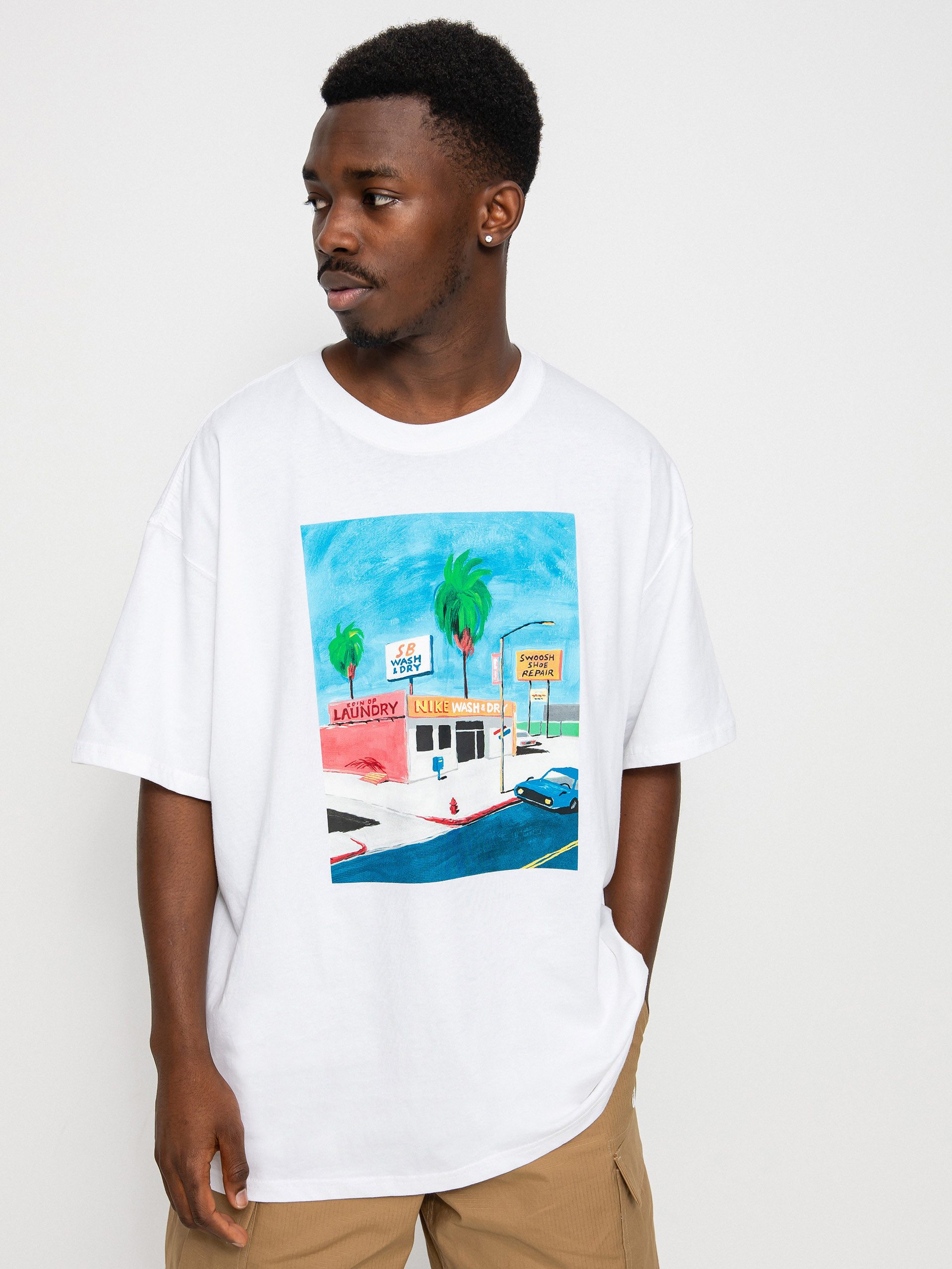 T-shirt Nike SB Laundry (white)