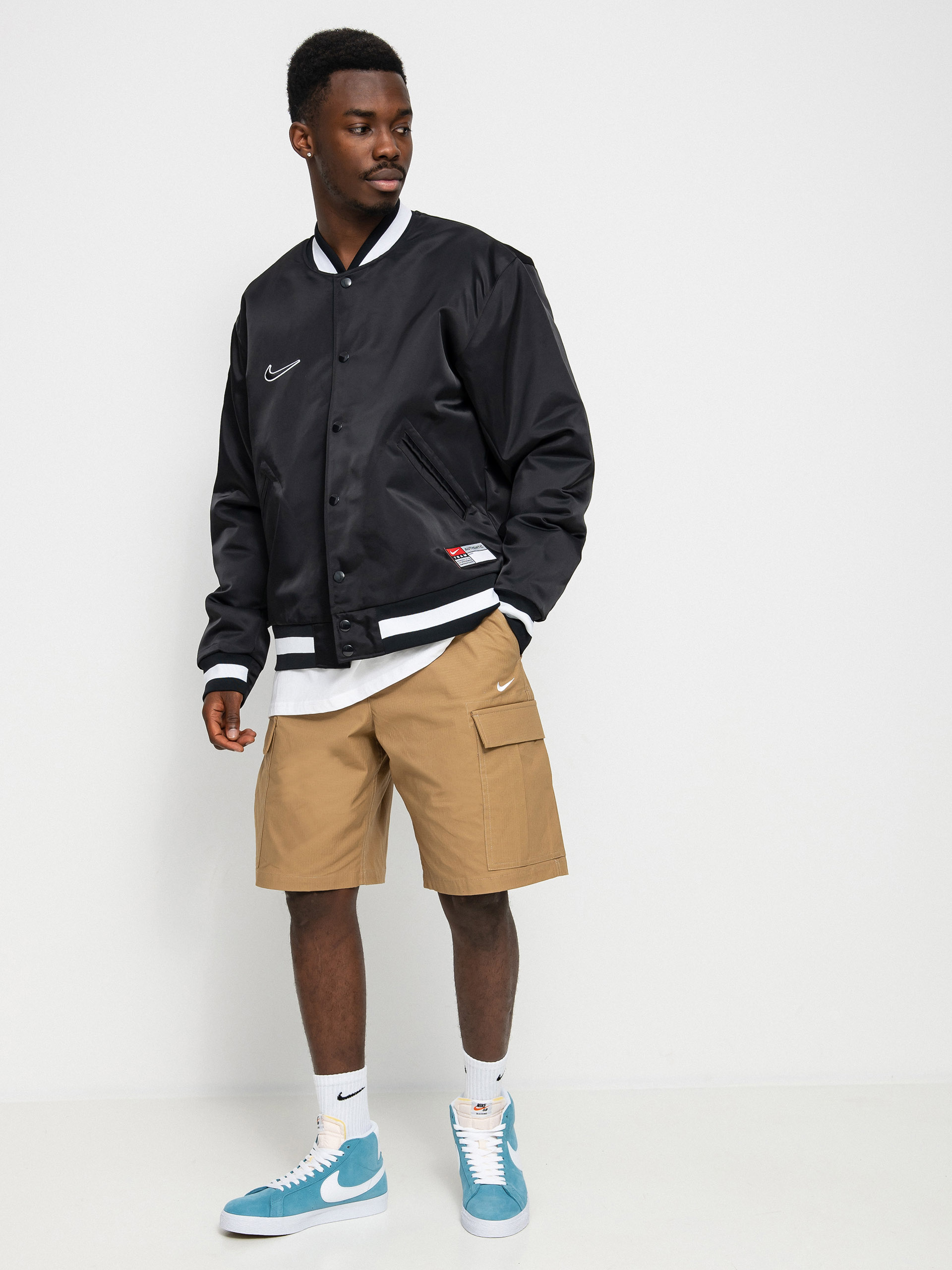 Kurtka Nike SB Bsbl Varsity (black/black/white/white)