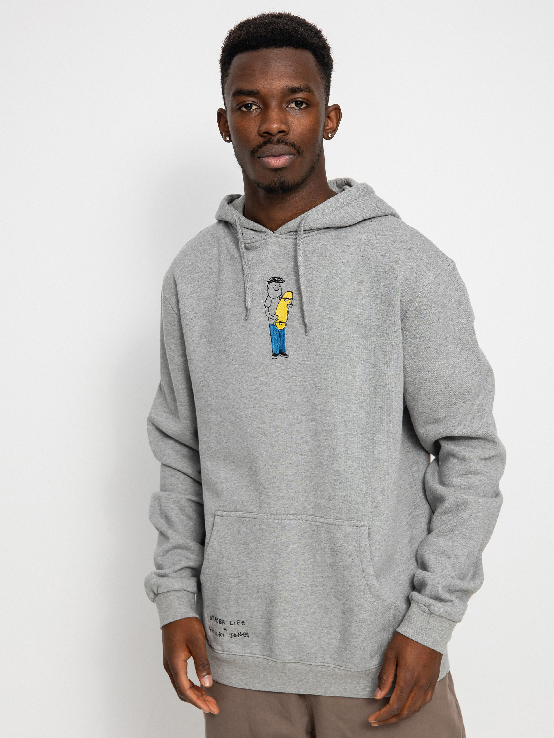 Bluza z kapturem Macba Life Henry Jones Skate Logo HD (heather grey)
