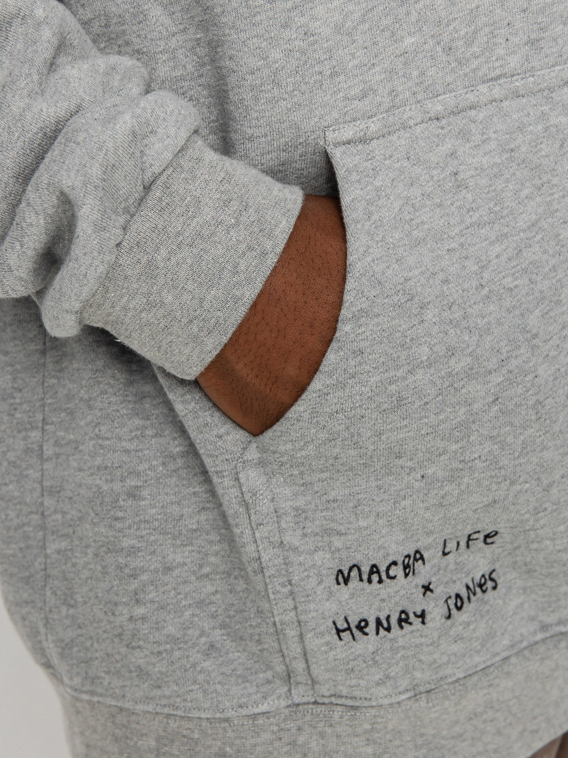Bluza z kapturem Macba Life Henry Jones Skate Logo HD (heather grey)