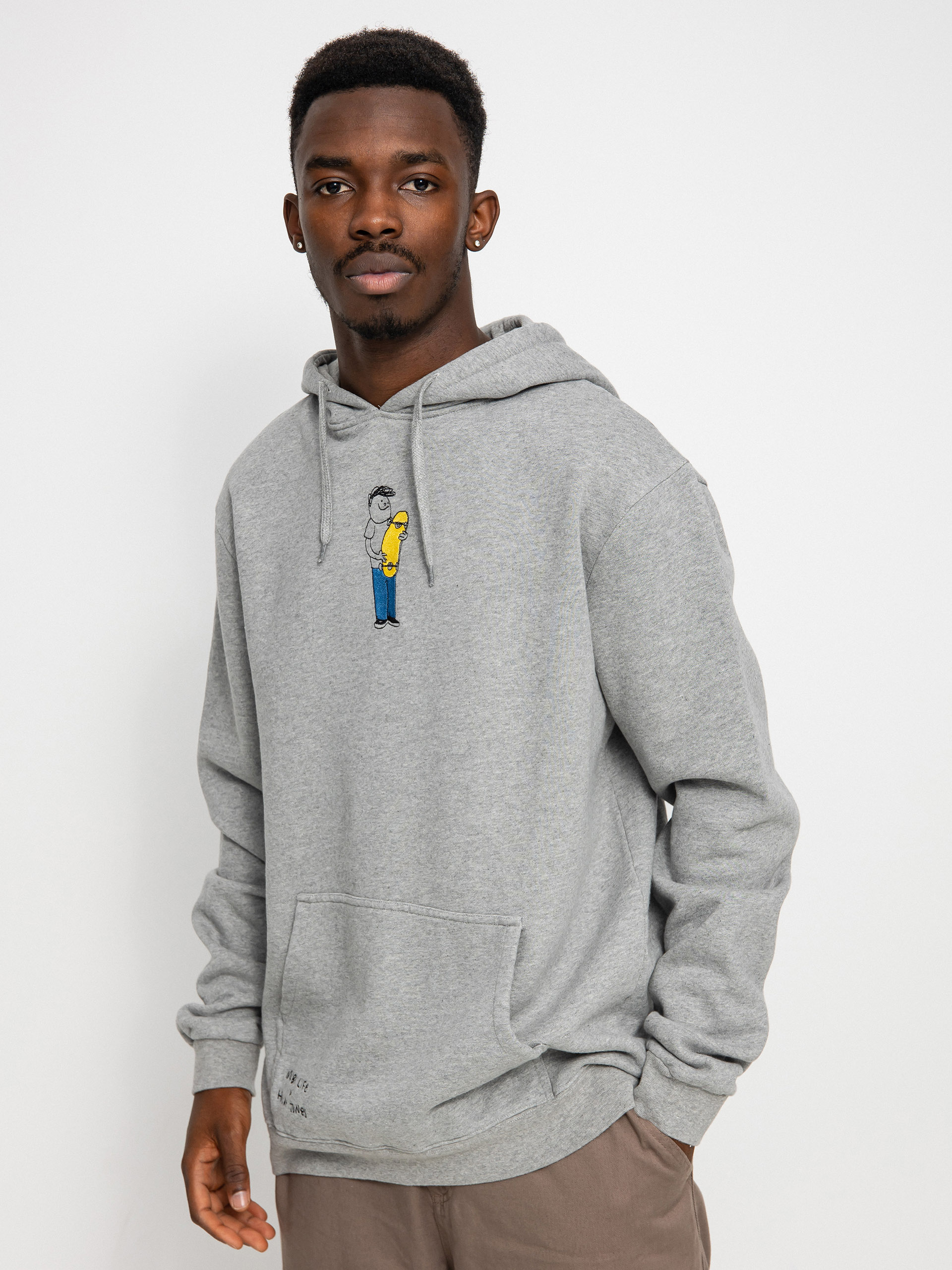 Bluza z kapturem Macba Life Henry Jones Skate Logo HD (heather grey)