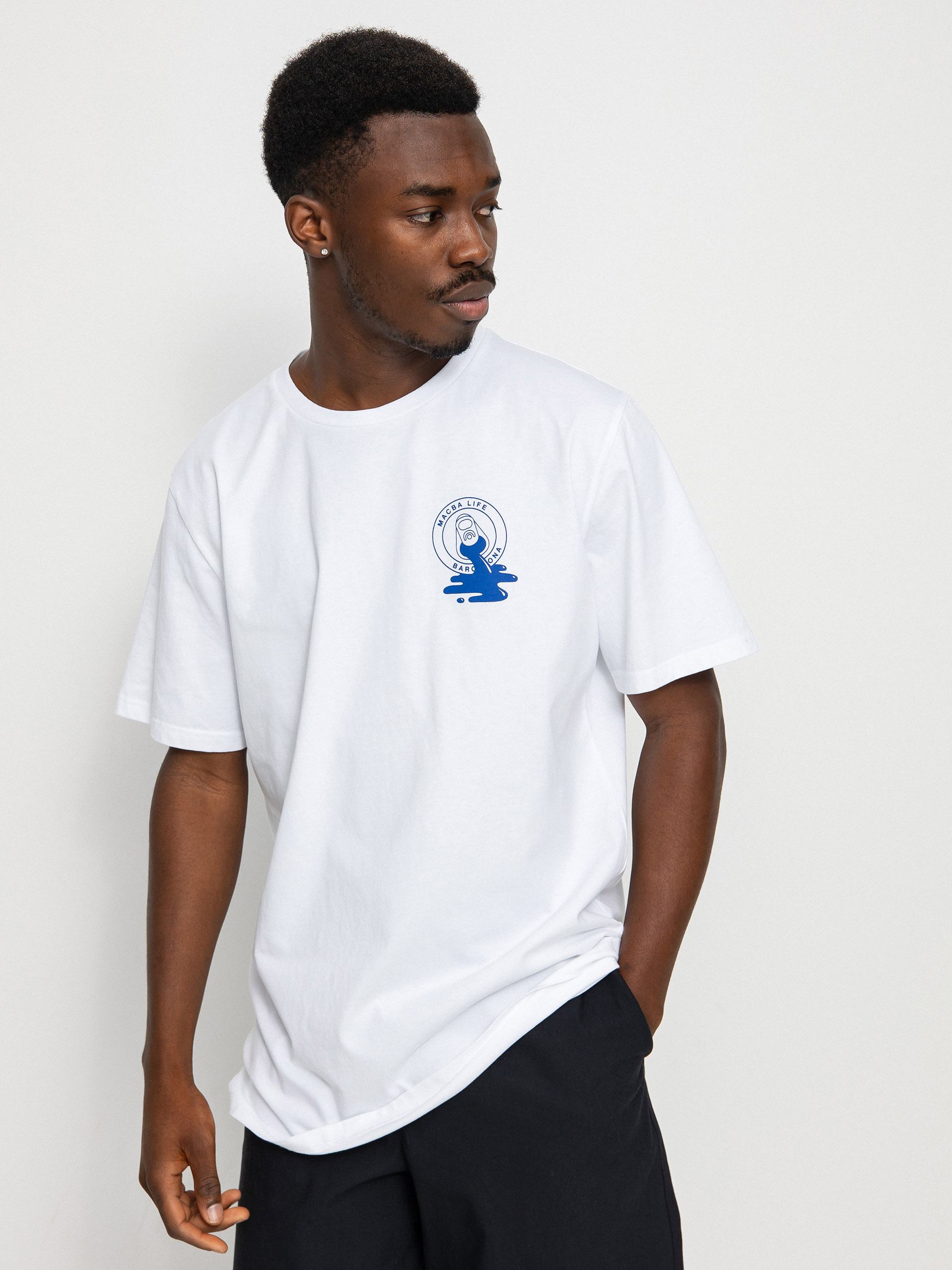 T-shirt Macba Life Spit Logo (white/blue)