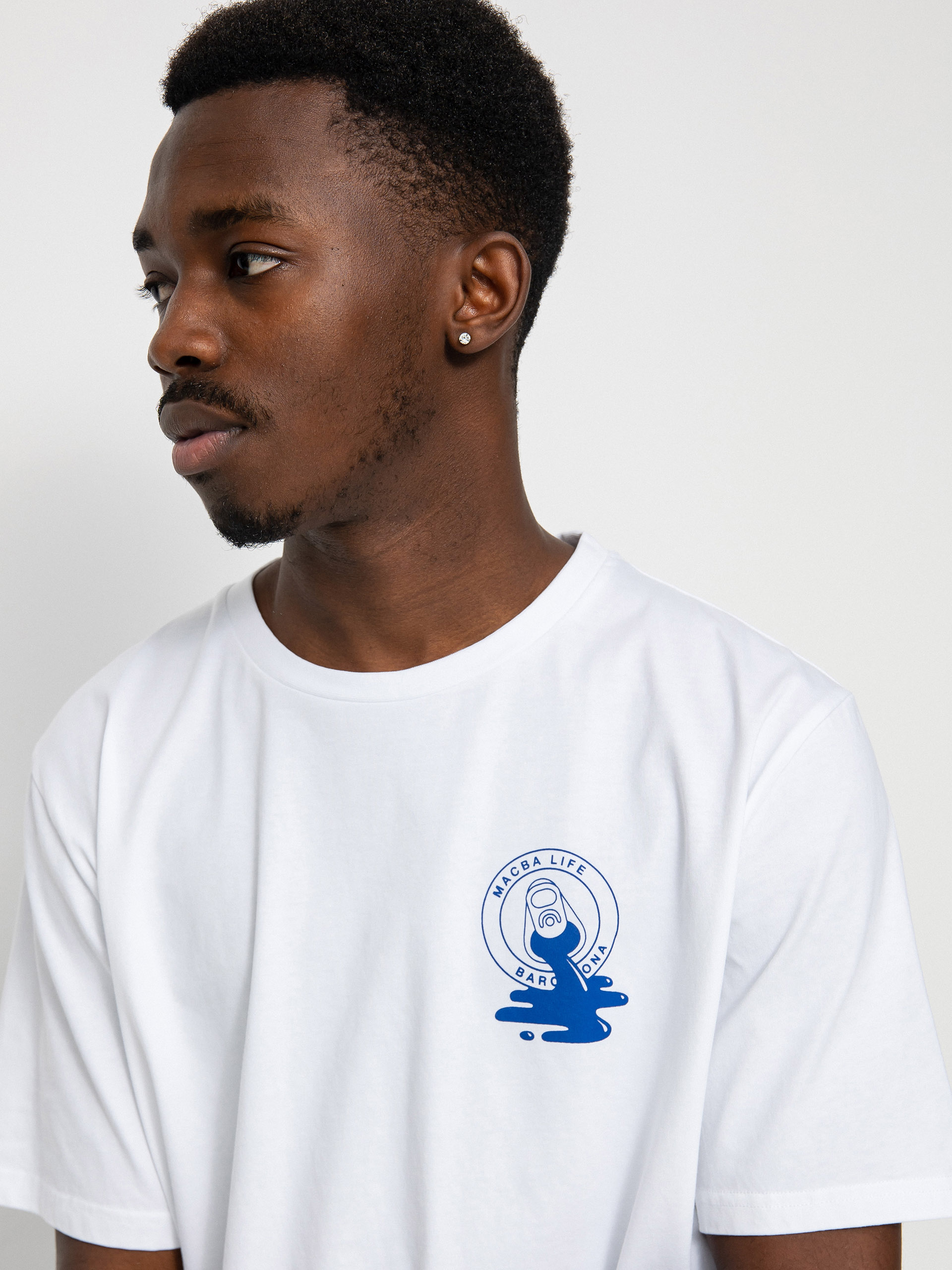 T-shirt Macba Life Spit Logo (white/blue)