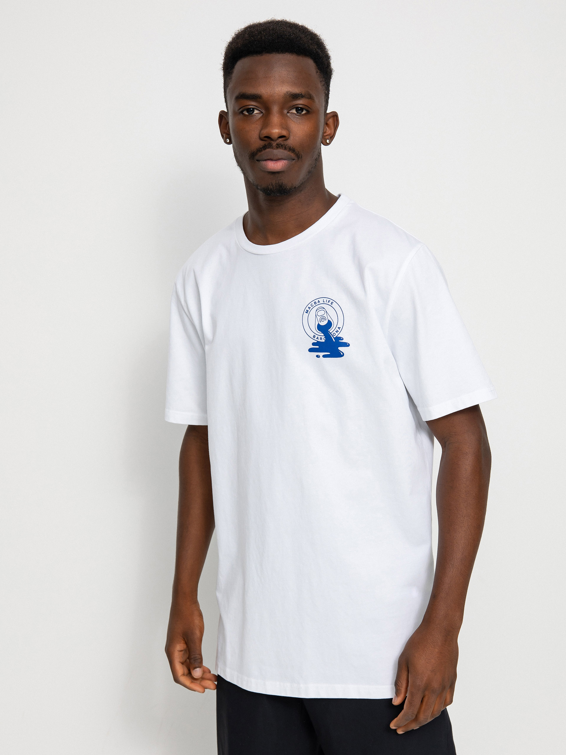 T-shirt Macba Life Spit Logo (white/blue)