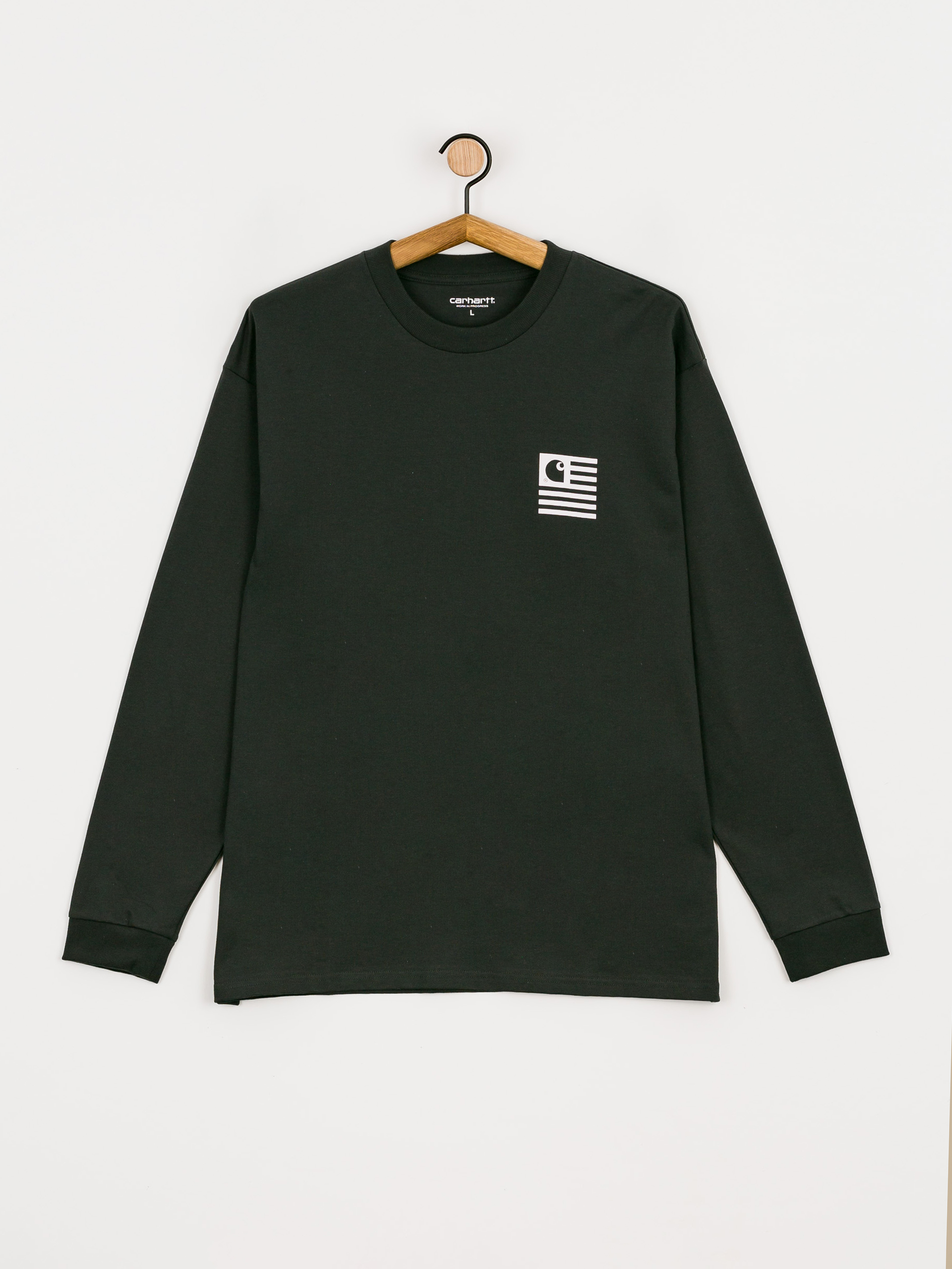 Longsleeve Carhartt WIP Book State (vulcan/white)