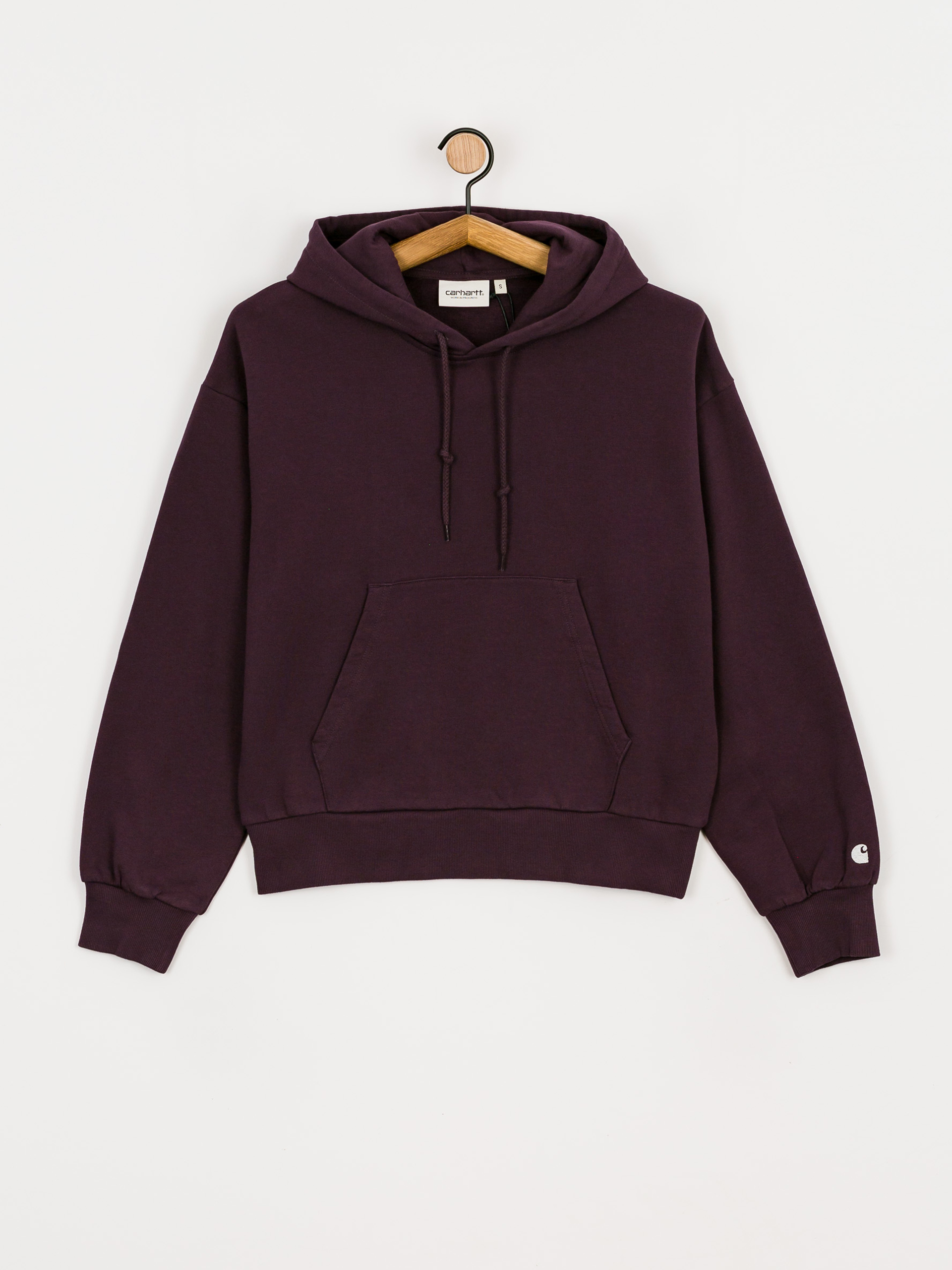 Bluza z kapturem Carhartt WIP Casey HD Wmn (dark plum/silver)
