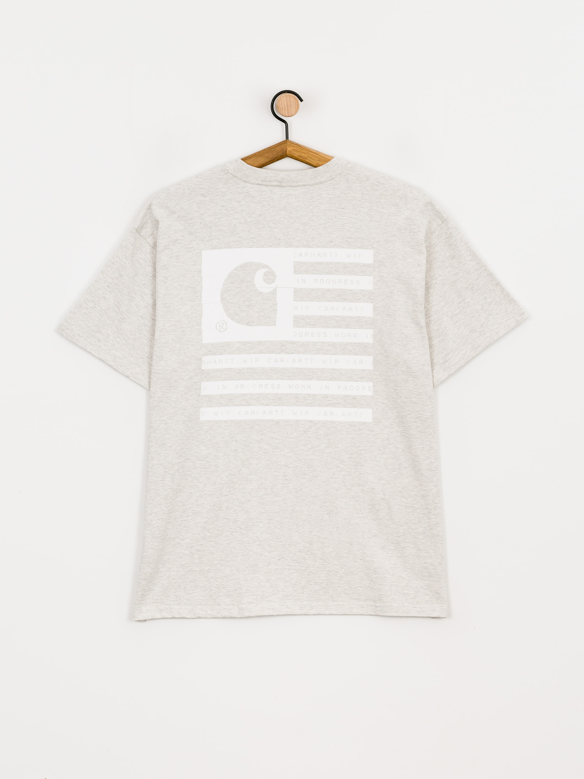 T-shirt Carhartt WIP Label State Flag (ash heather/white)