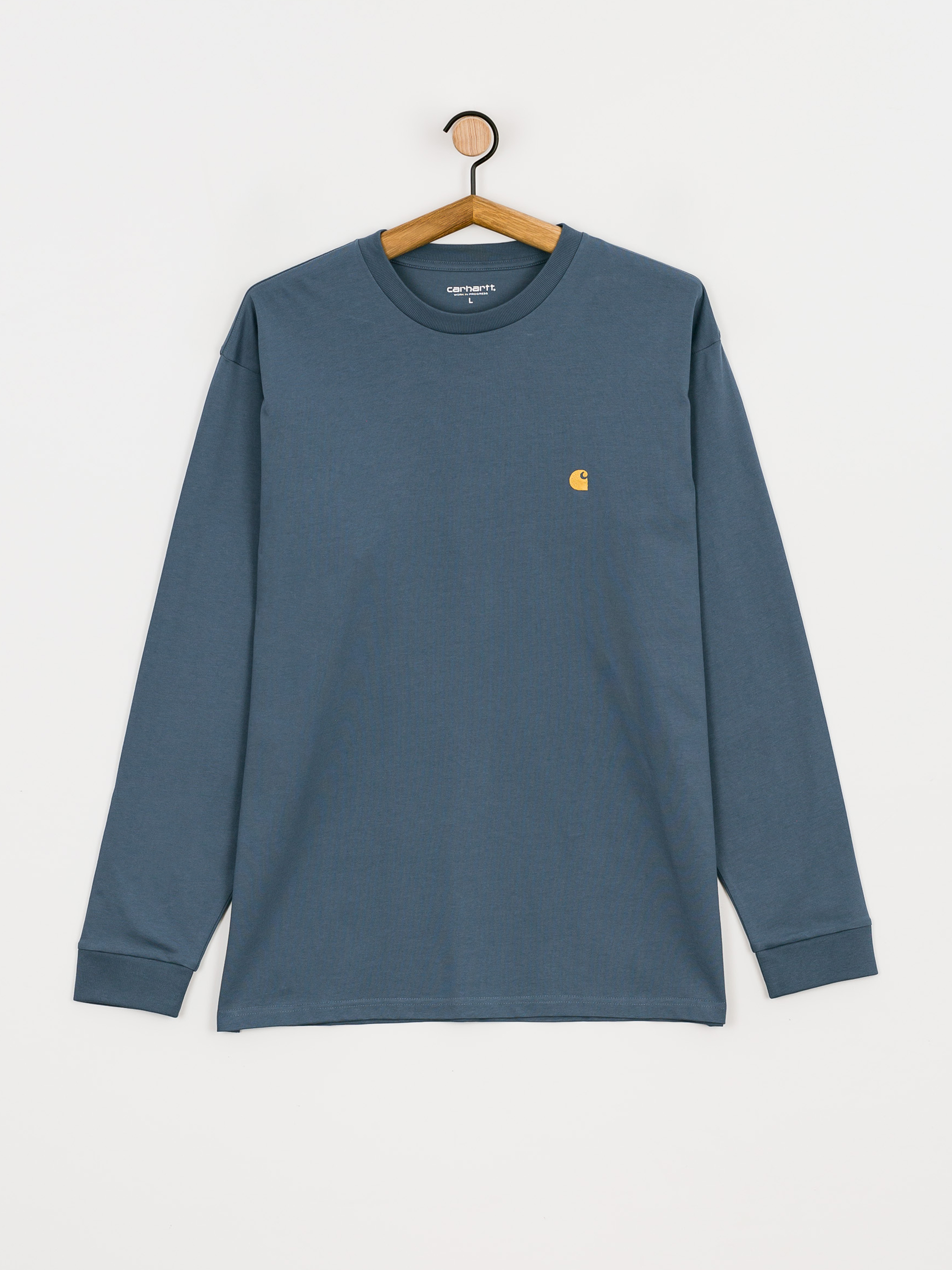 Longsleeve Carhartt WIP Chase (storm blue/gold)