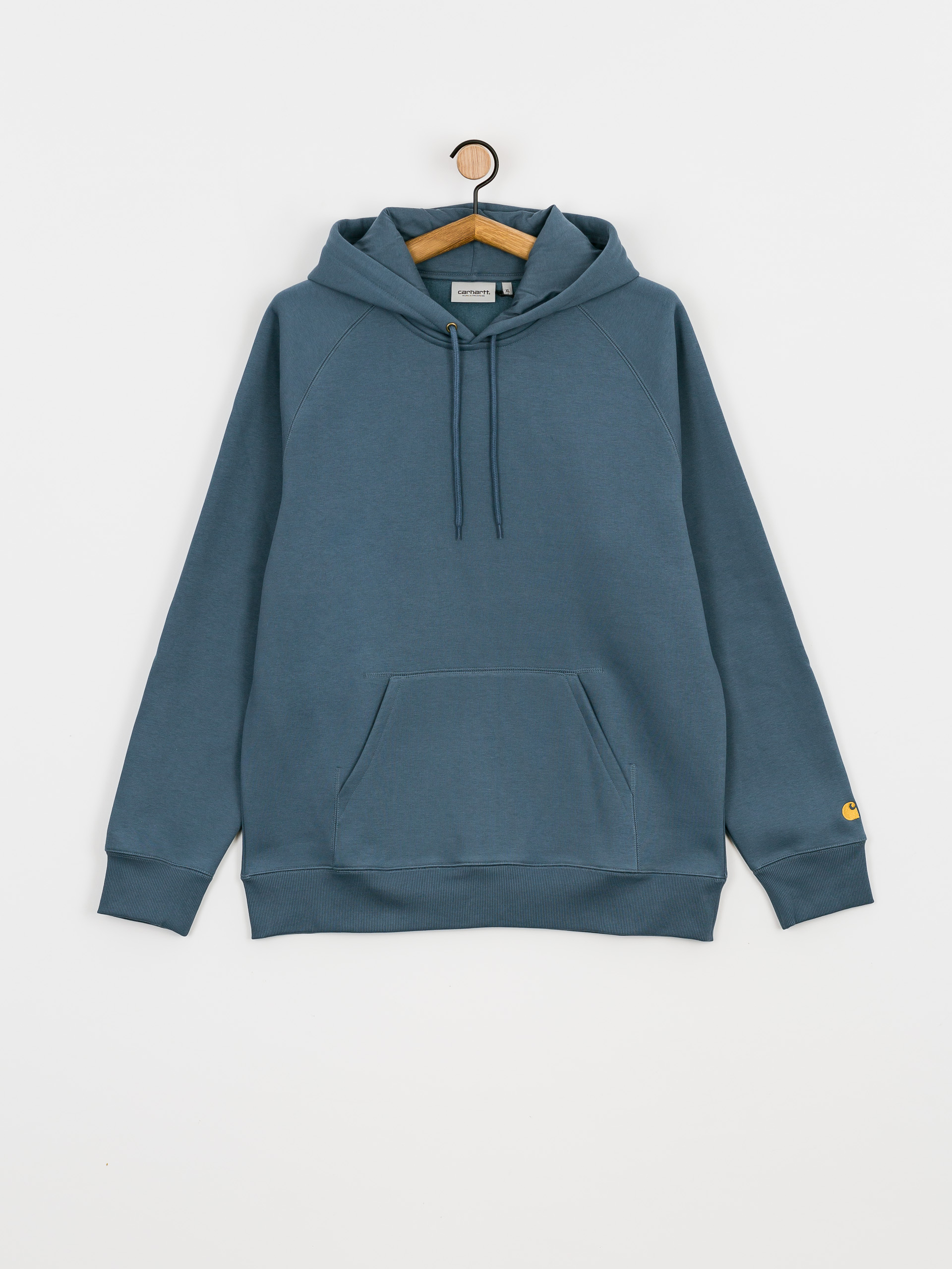 Bluza z kapturem Carhartt WIP Chase HD (storm blue/gold)