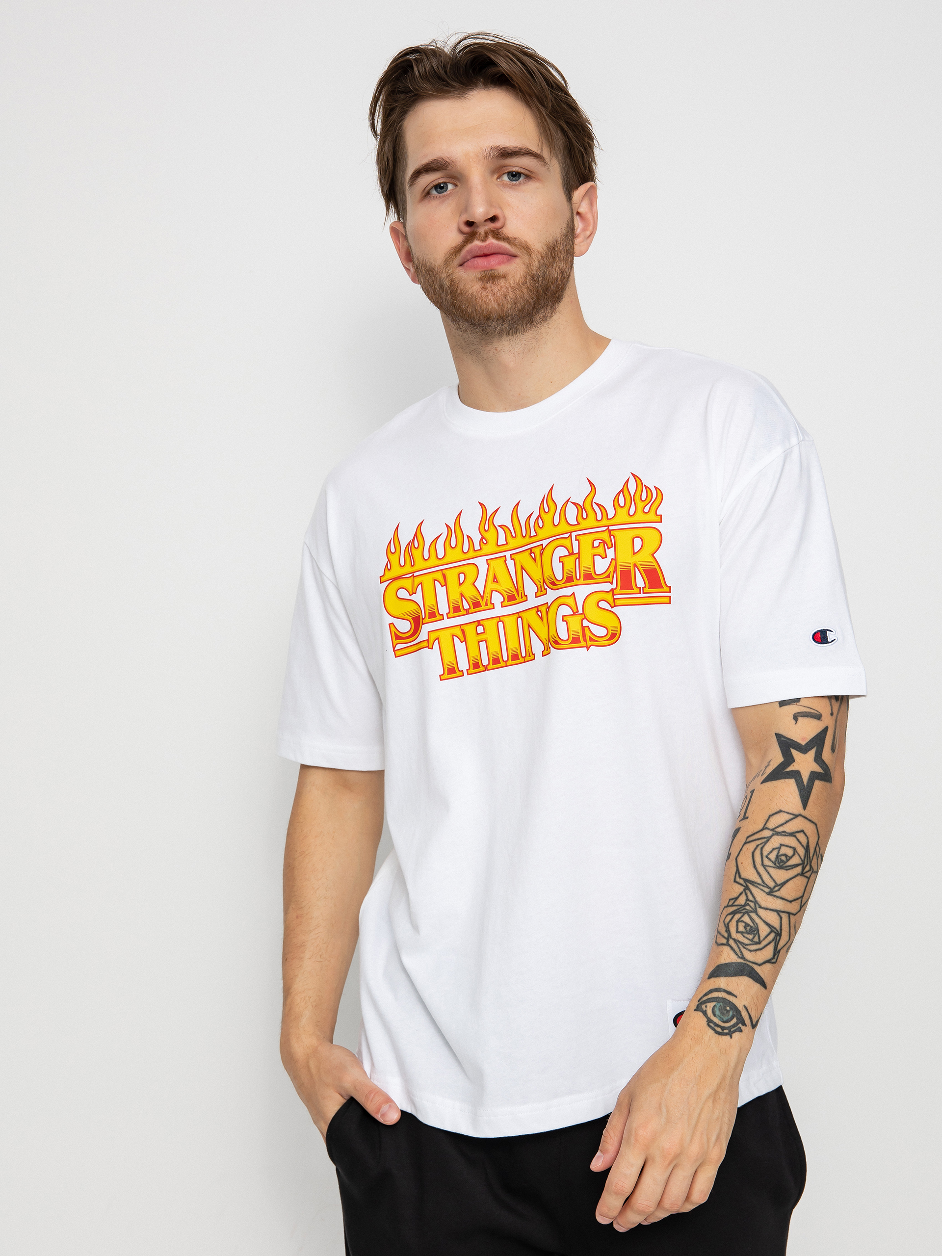 T-shirt Champion X Stranger Things Crewneck T-Shirt 217791 (wht)