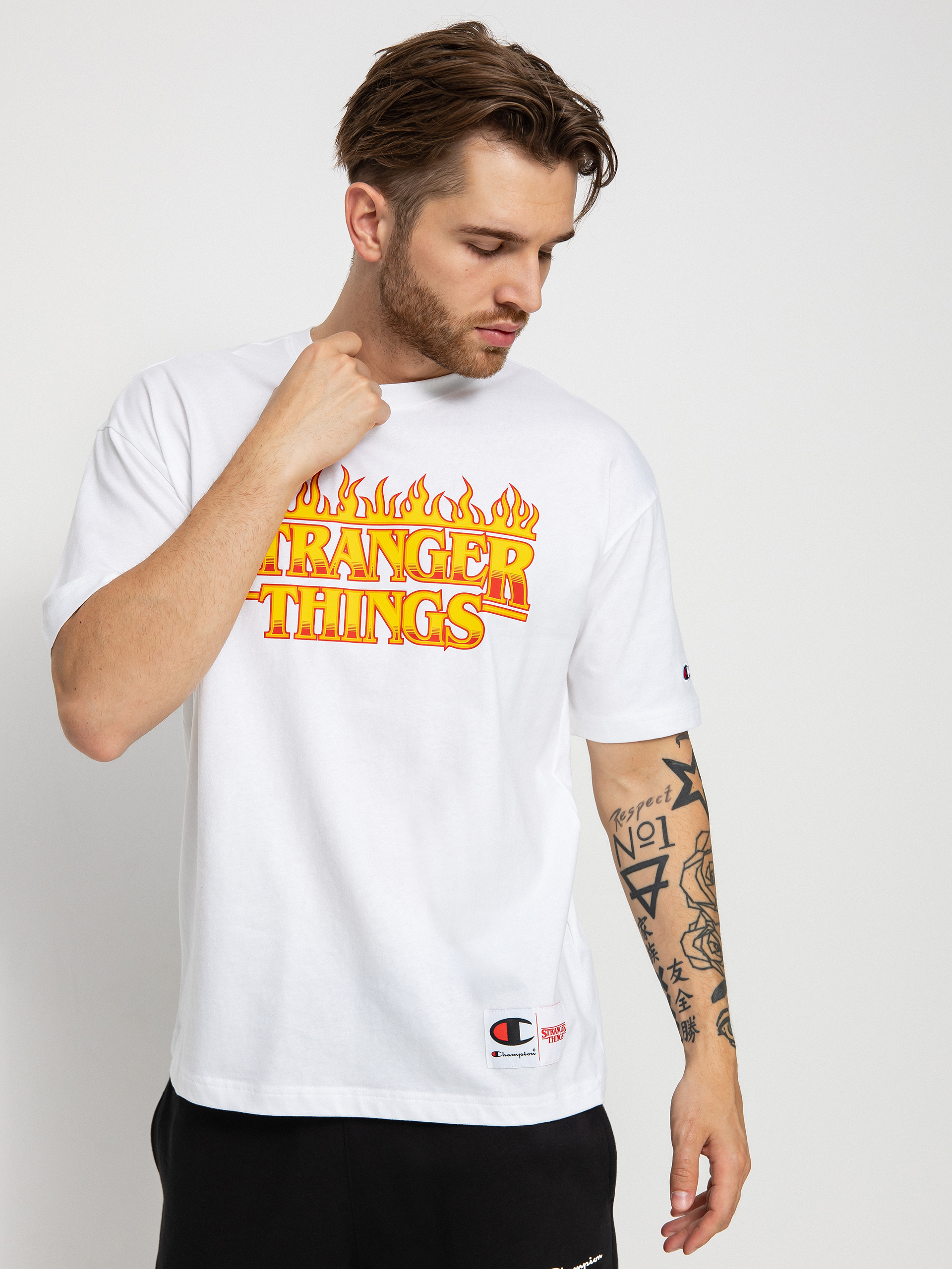 T-shirt Champion X Stranger Things Crewneck T-Shirt 217791 (wht)