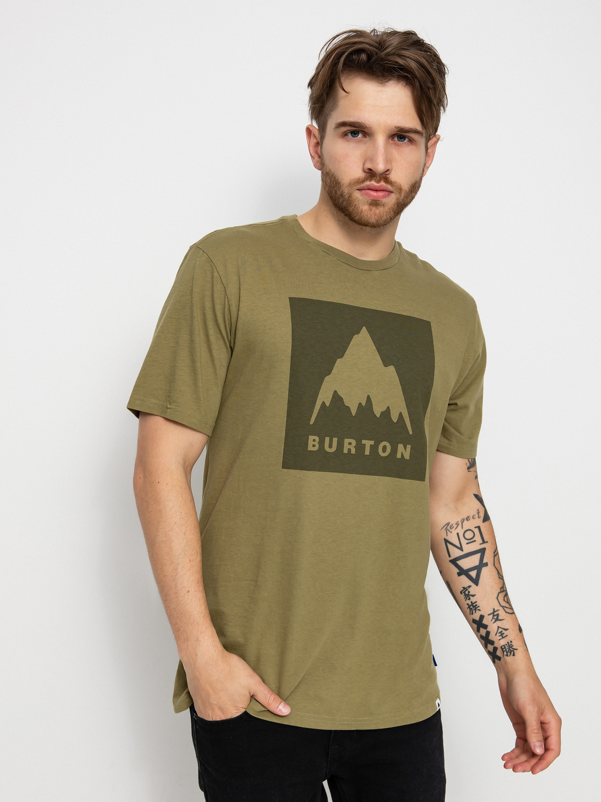 T-shirt Burton Classic Mountain High (martini olive)