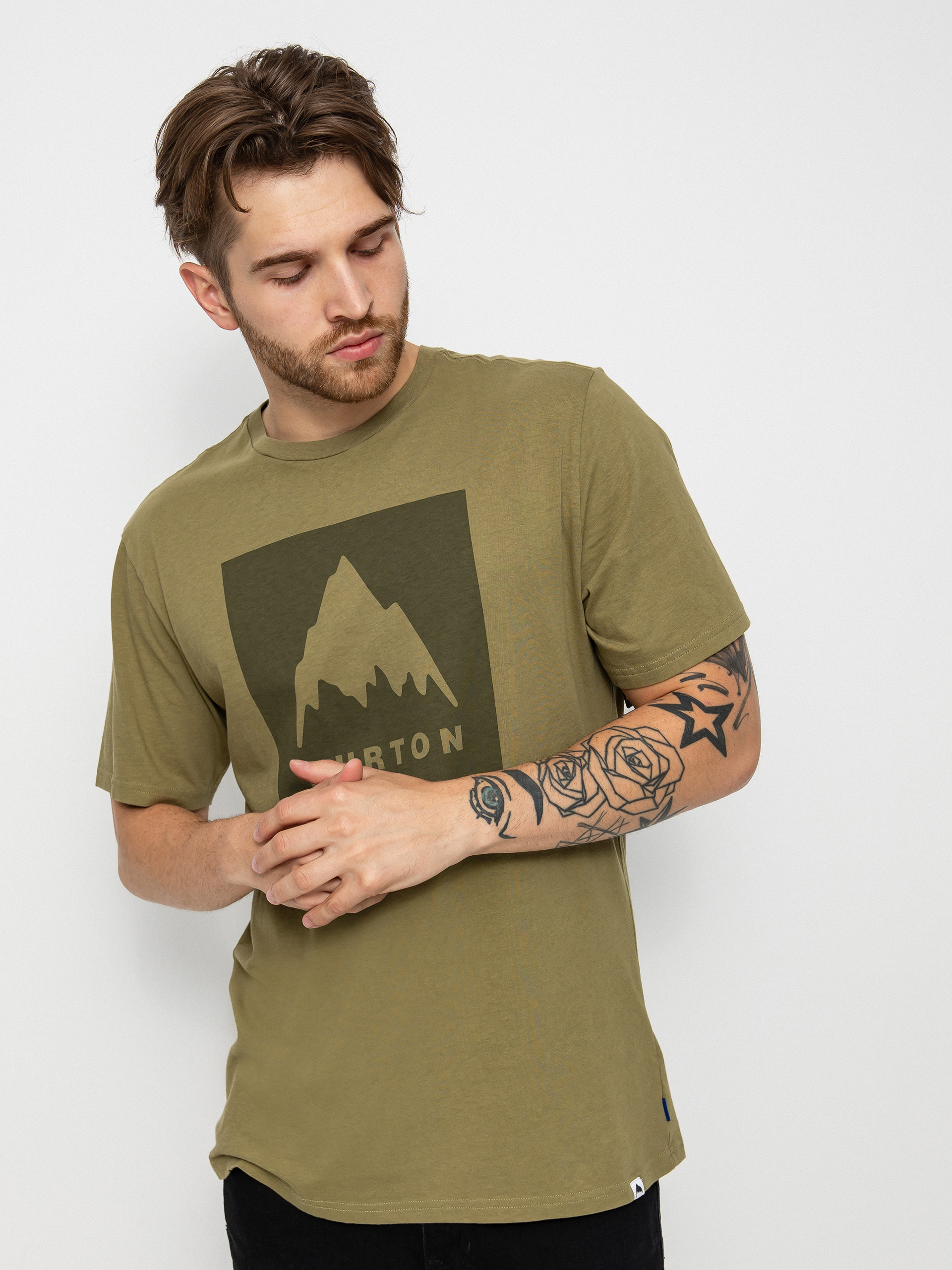 T-shirt Burton Classic Mountain High (martini olive)