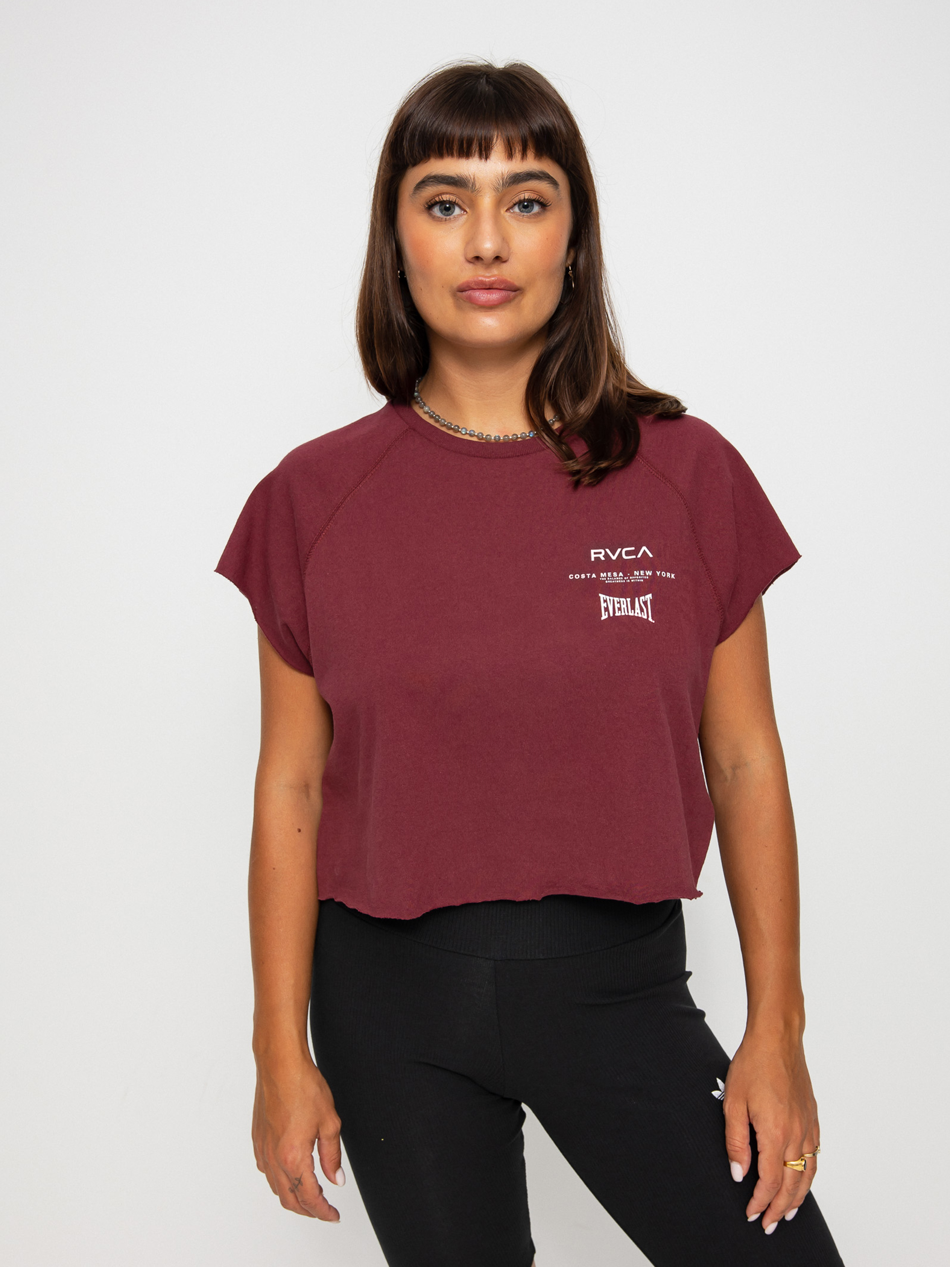 Koszulka RVCA Everlast Raglan Musc (tawny port)