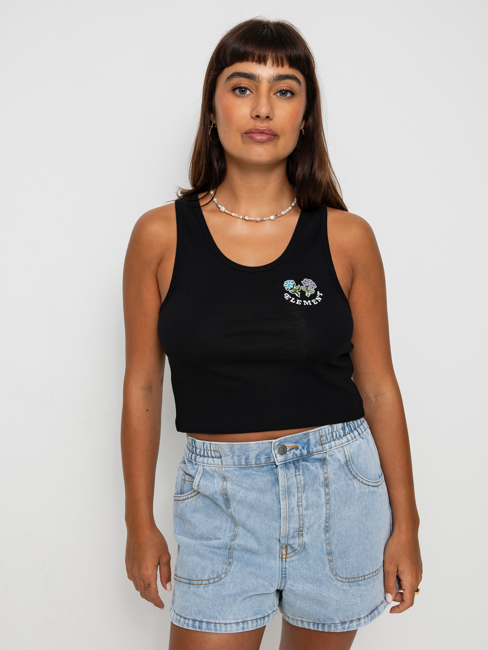 Koszulka Element Smile Crop Wmn (flint black)