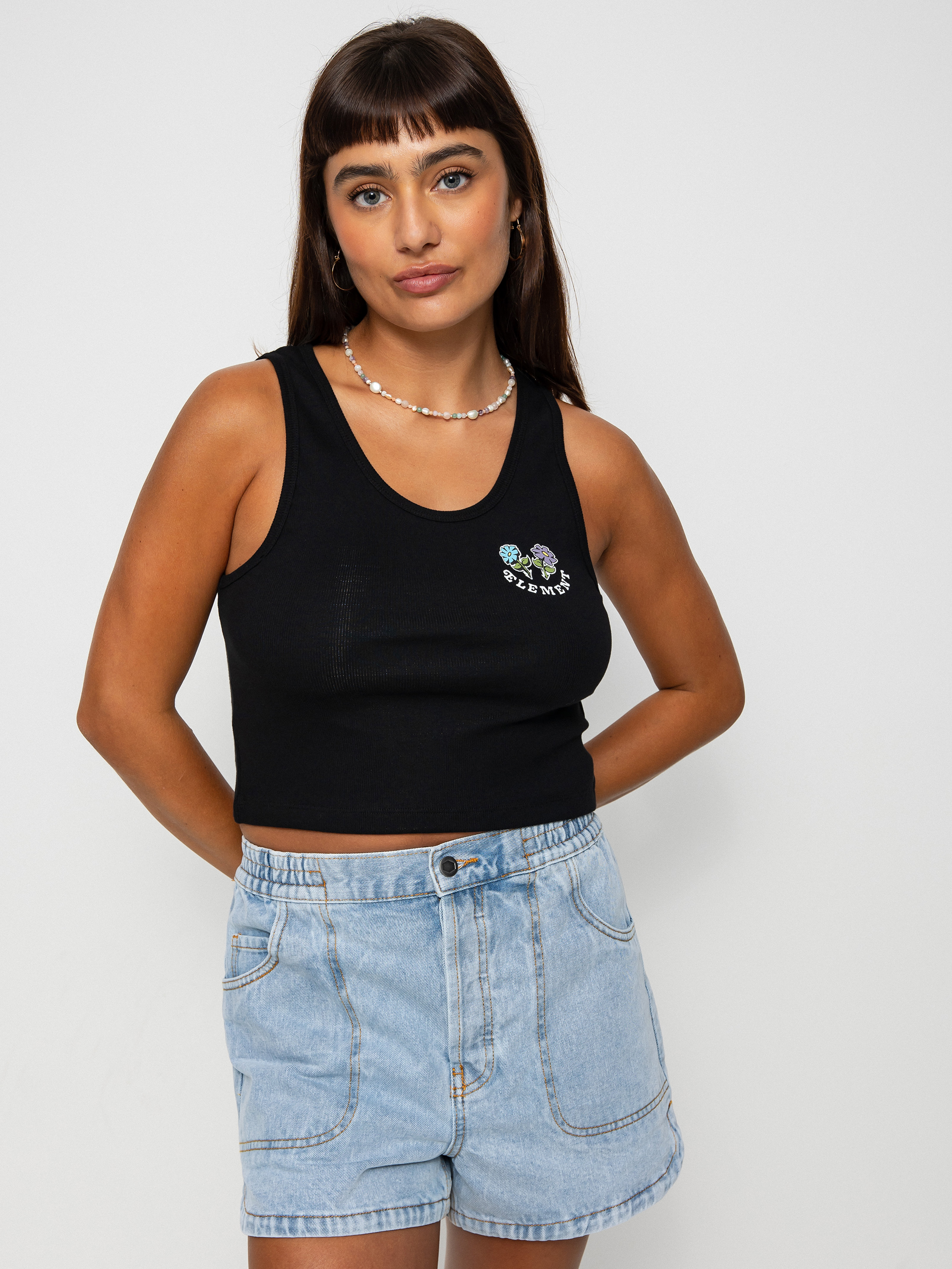 Koszulka Element Smile Crop Wmn (flint black)