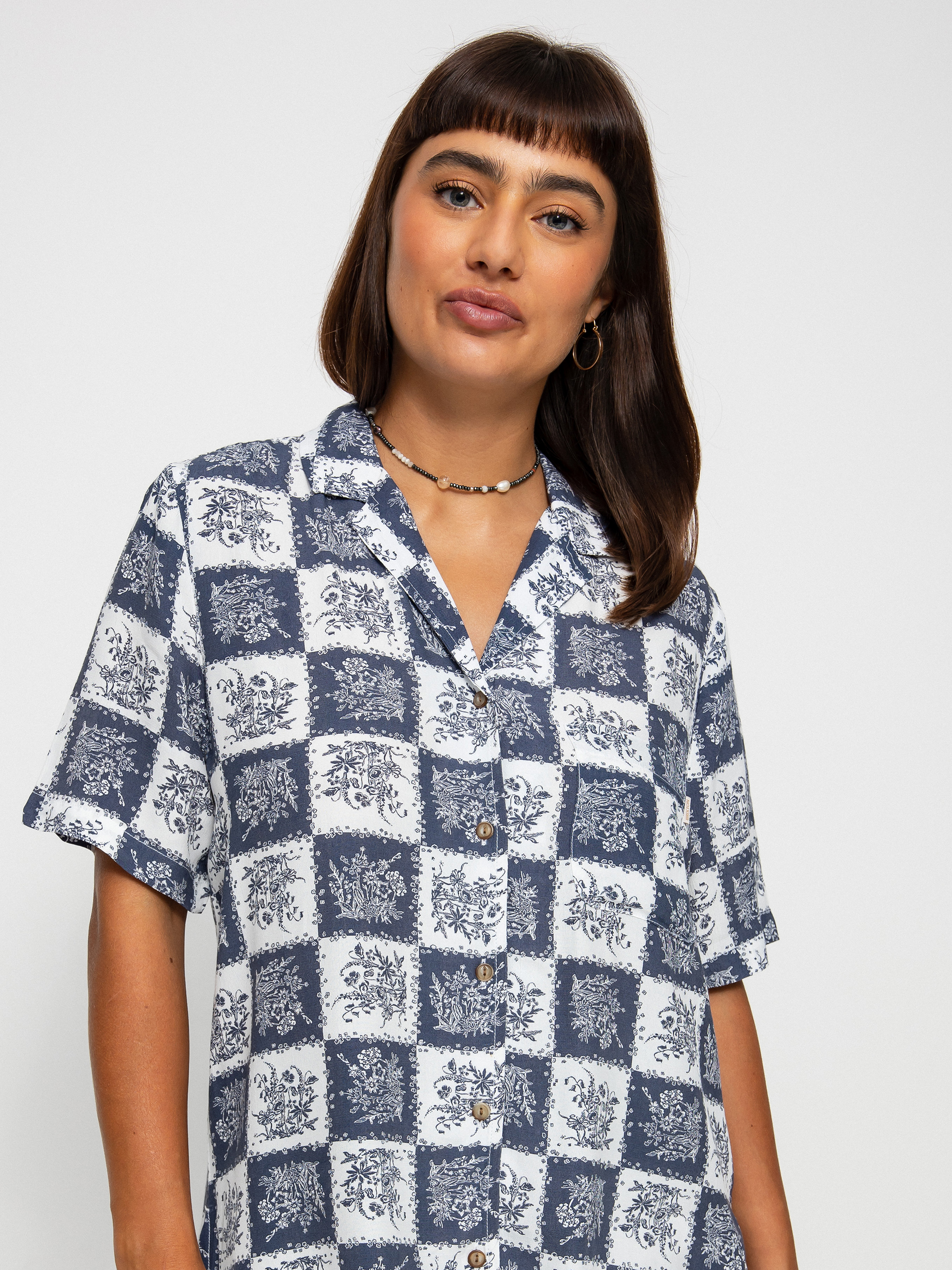 Koszula Brixton Bunker Patchwork Bf Wmn (joe blue)
