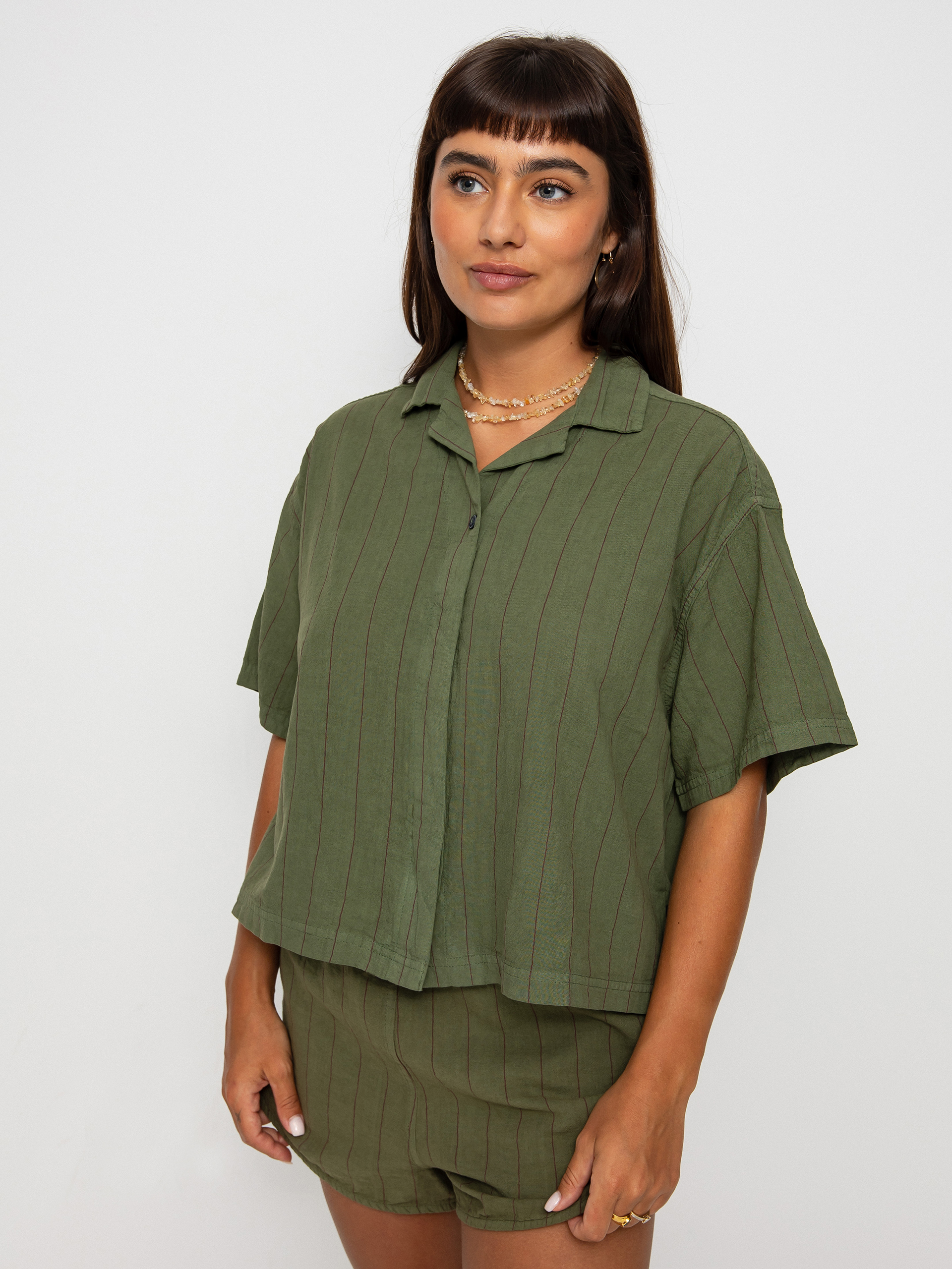 Koszula Element Haslev Linen Wmn (winter moss)