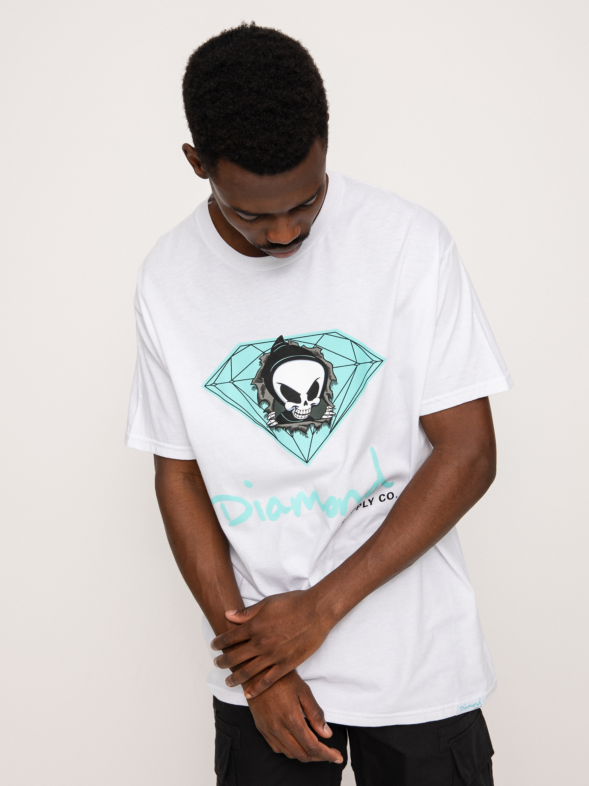 T-shirt Diamond Supply Co. Reaper Sign (wht)
