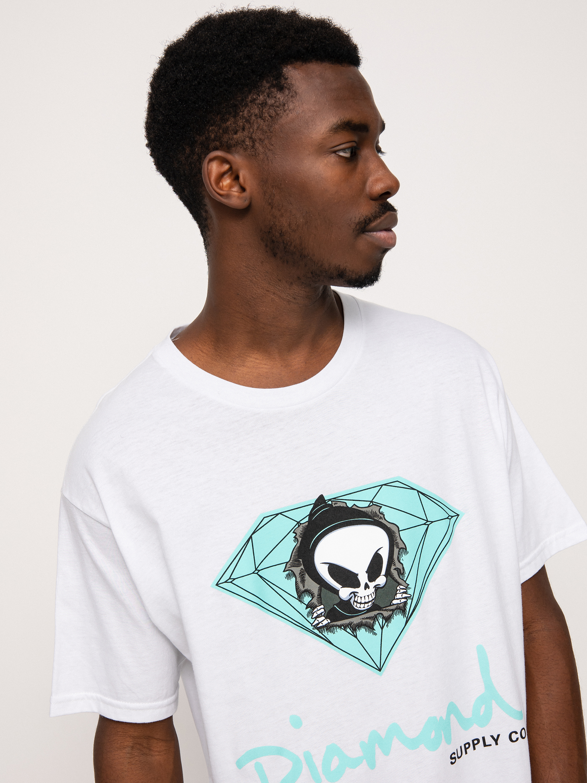 T-shirt Diamond Supply Co. Reaper Sign (wht)