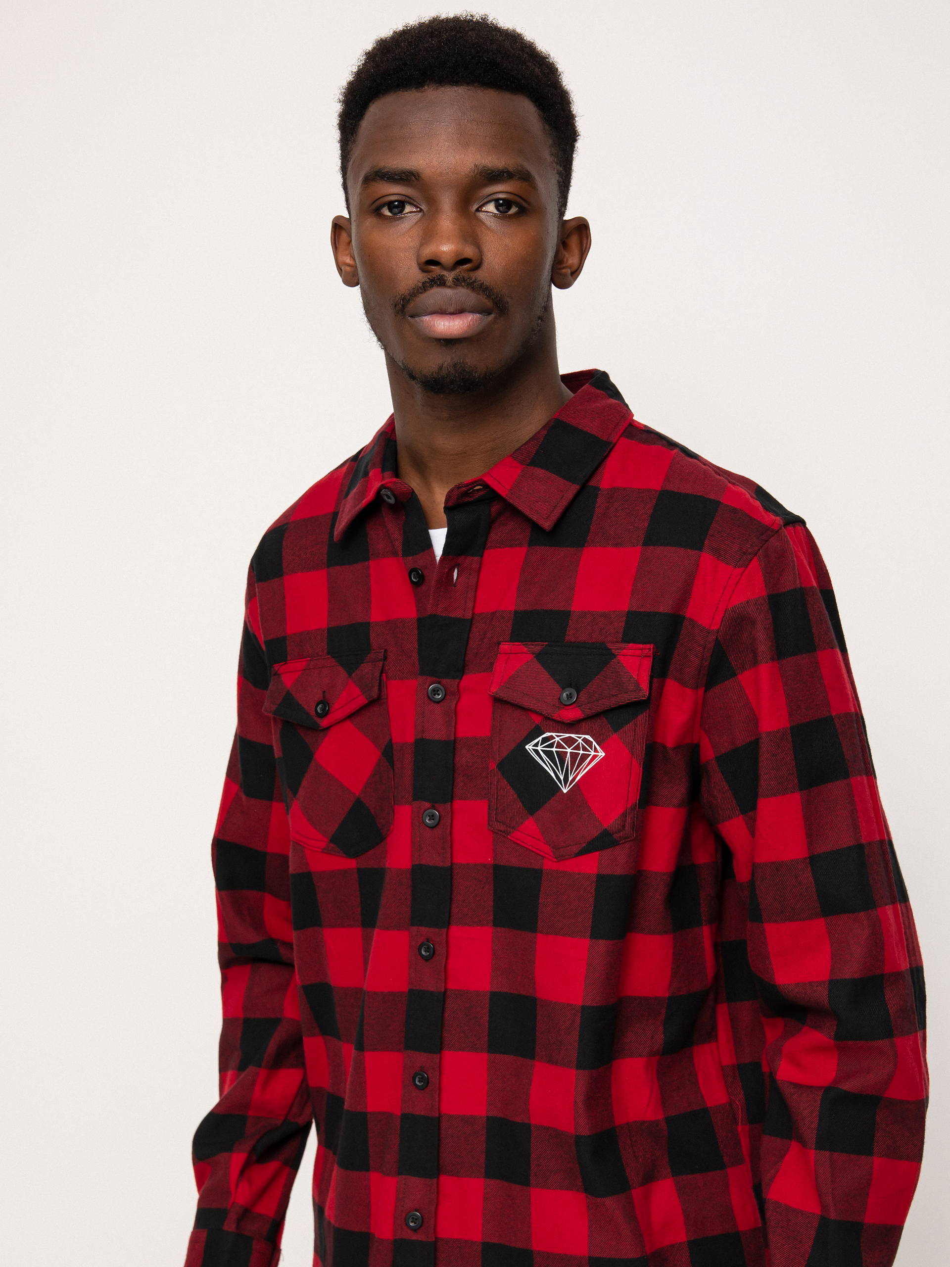 Koszula Diamond Supply Co. Dark Idol Flannel (red)