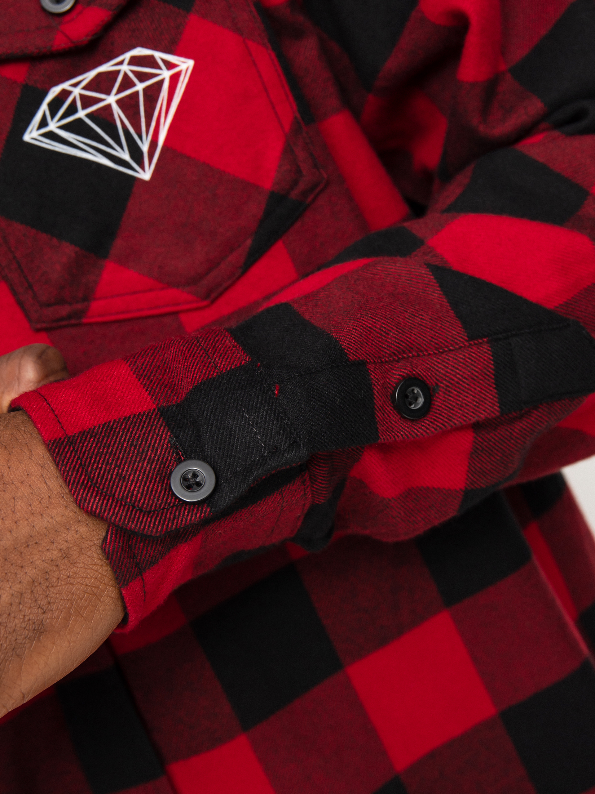 Koszula Diamond Supply Co. Dark Idol Flannel (red)