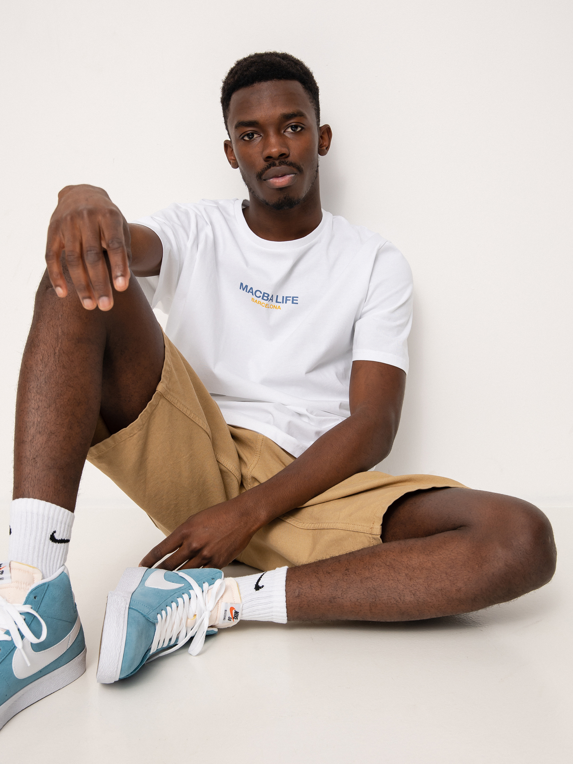 T-shirt Macba Life Two Tones (white/blue)