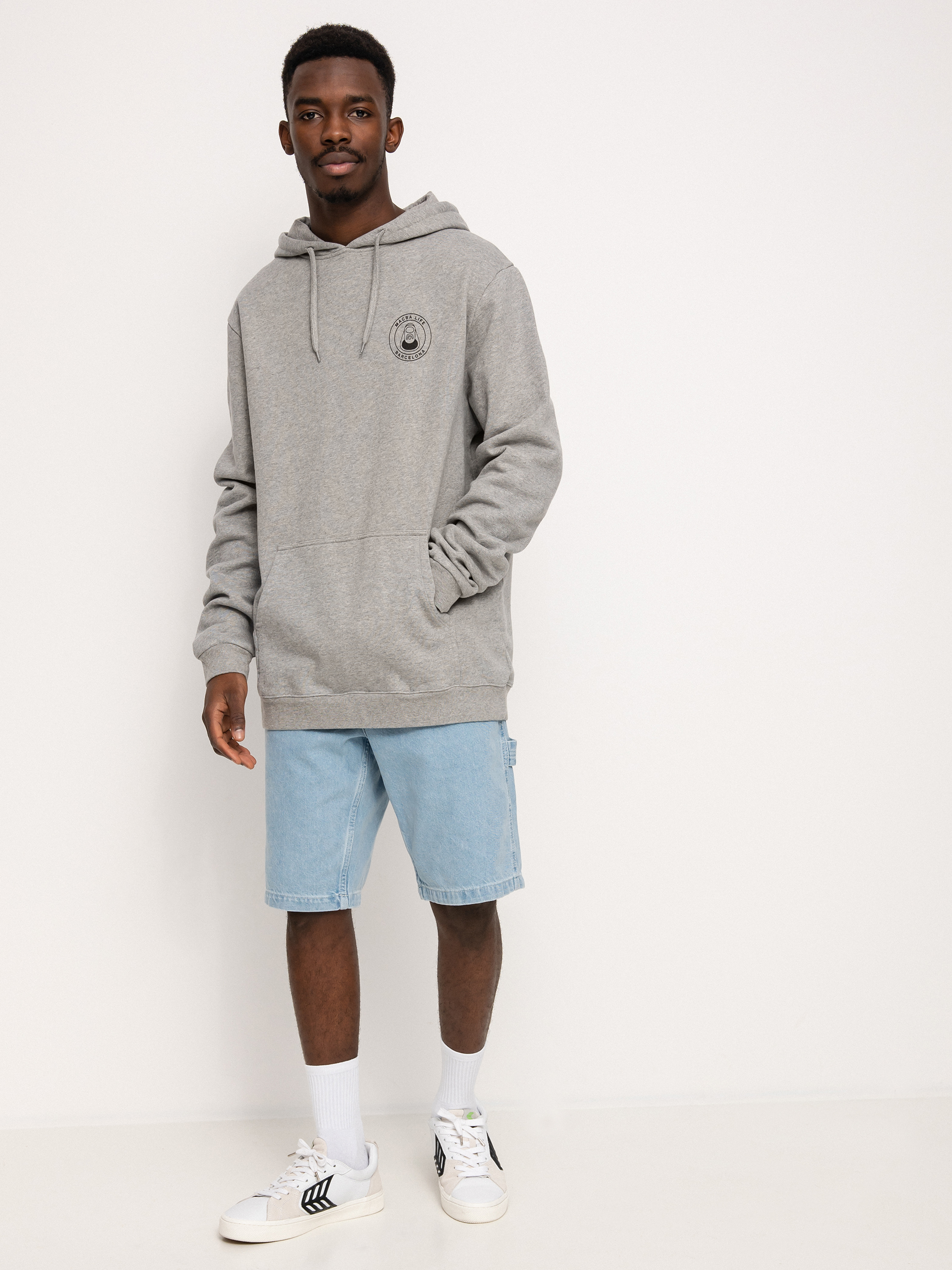 Bluza z kapturem Macba Life Og Logo HD (heather grey)