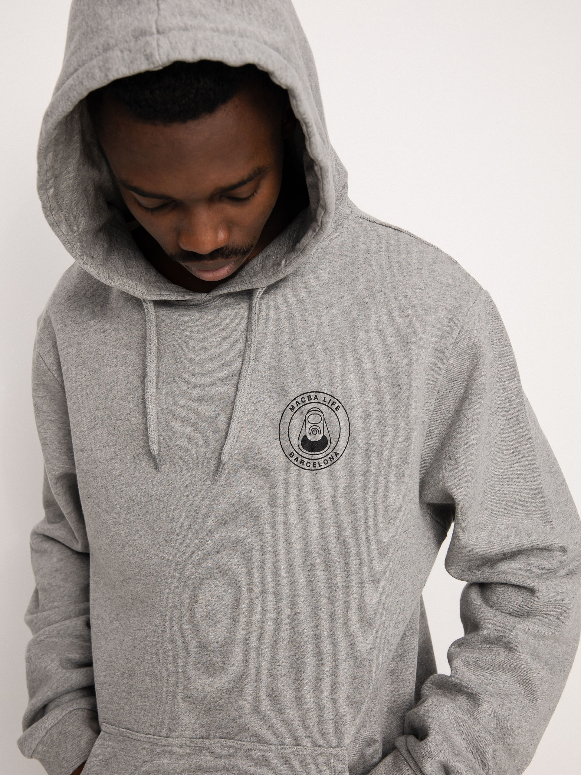 Bluza z kapturem Macba Life Og Logo HD (heather grey)