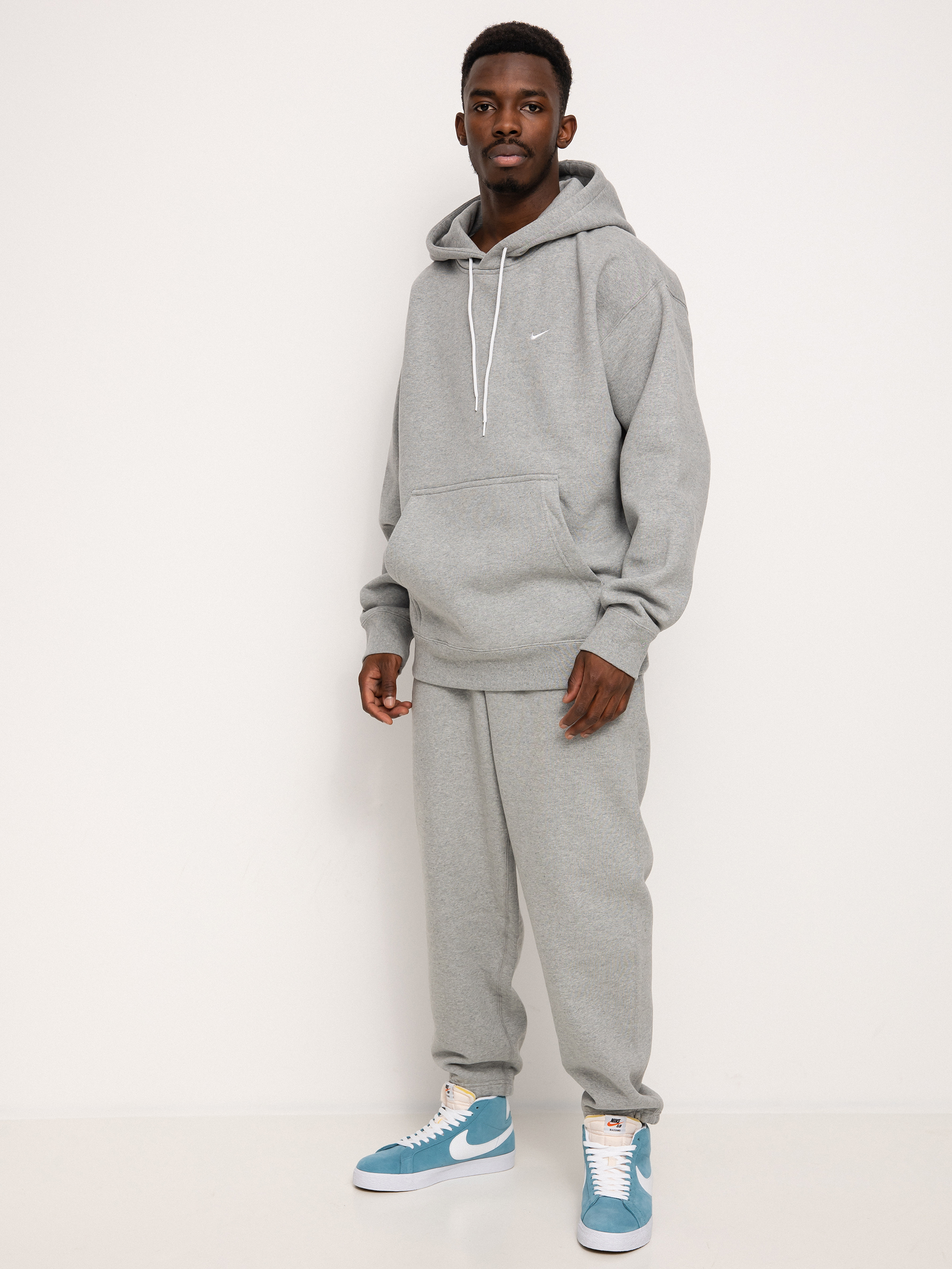 Bluza z kapturem Nike SB Nikelab HD (dk grey heather/white)