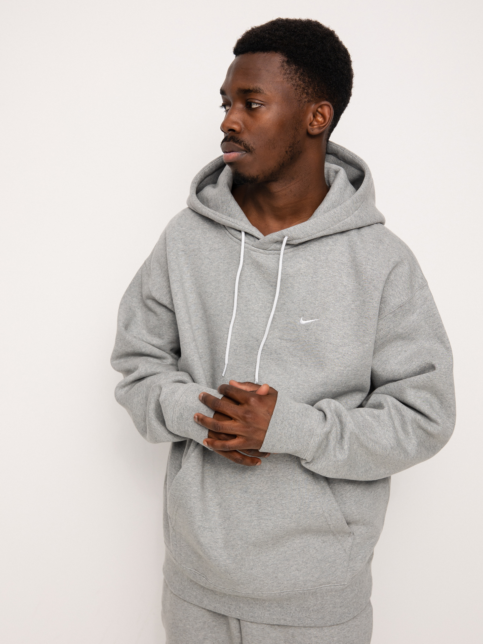 Bluza z kapturem Nike SB Nikelab HD (dk grey heather/white)