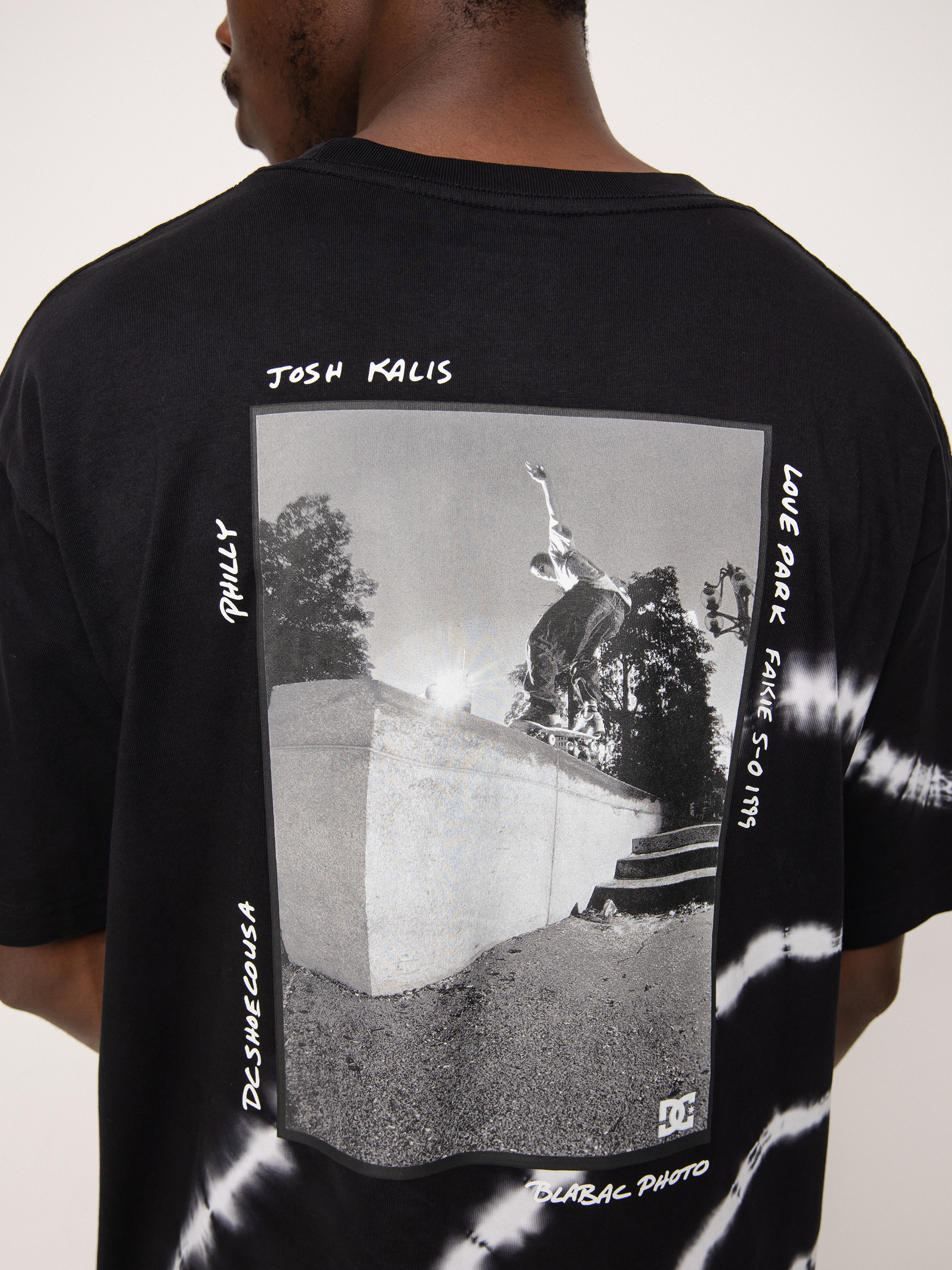 T-shirt DC Blabac Kalis Love (blk/wht spiraltiedye)