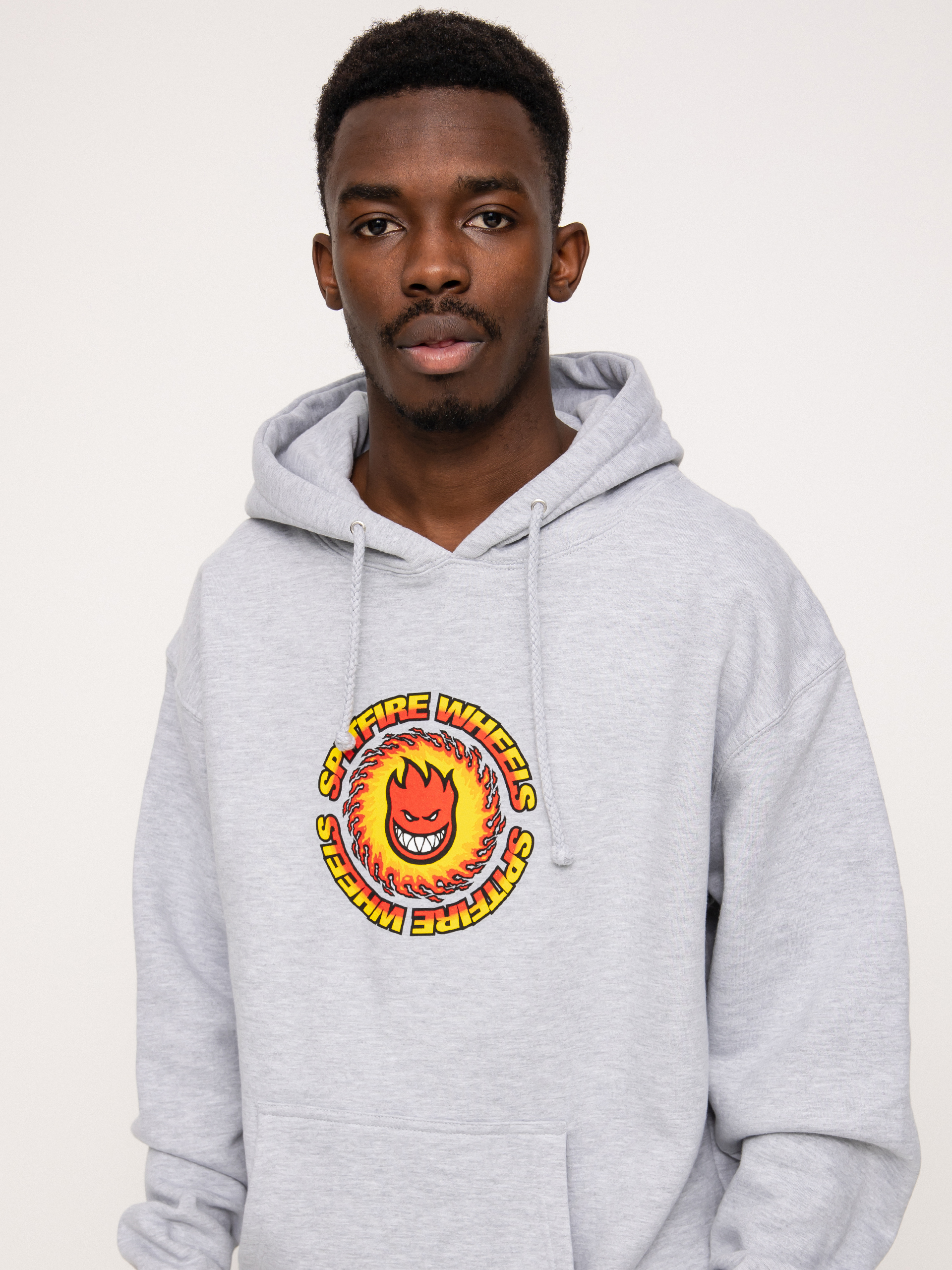 Bluza z kapturem Spitfire Og Fireball HD (grey heather)