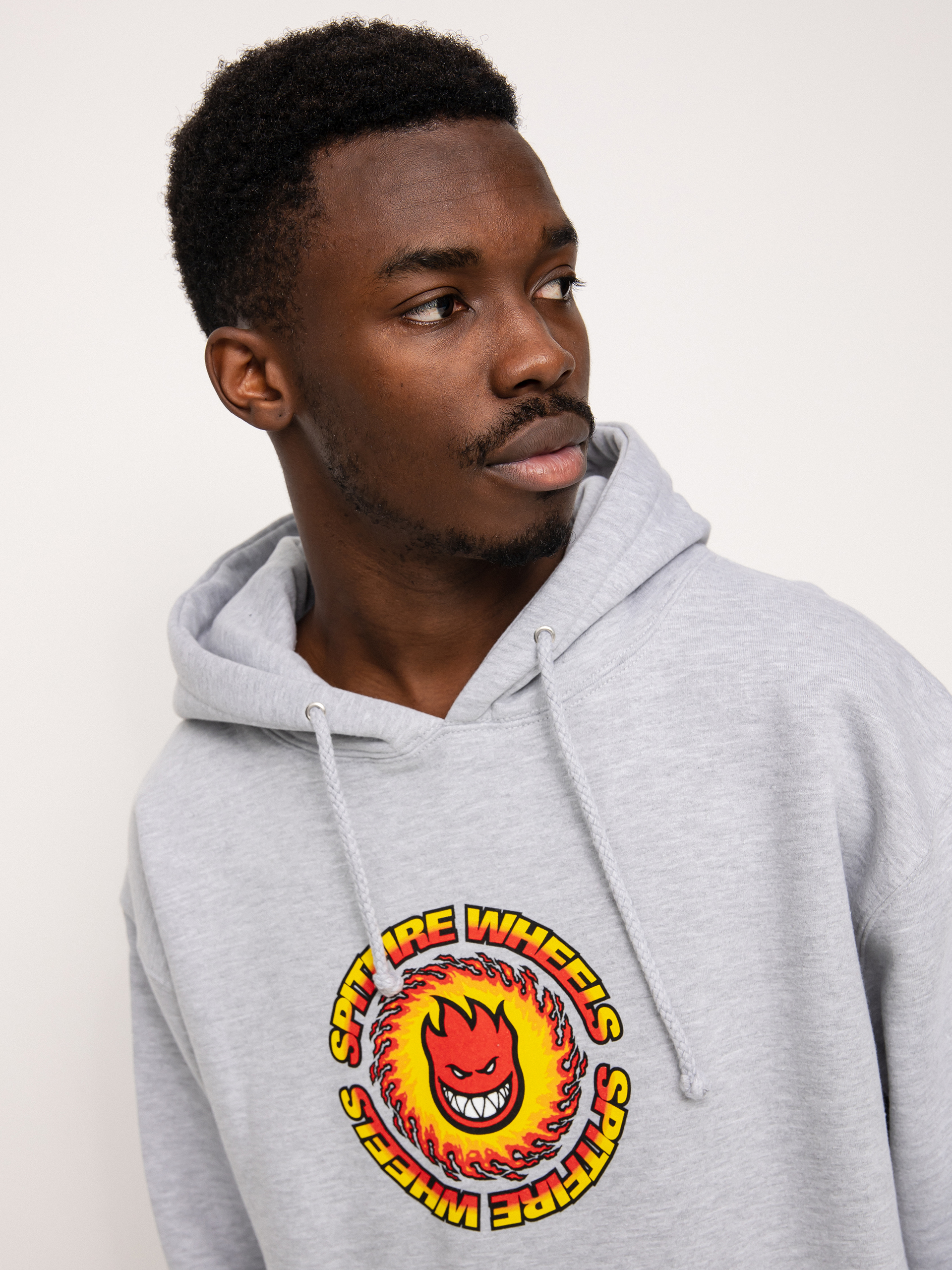 Bluza z kapturem Spitfire Og Fireball HD (grey heather)