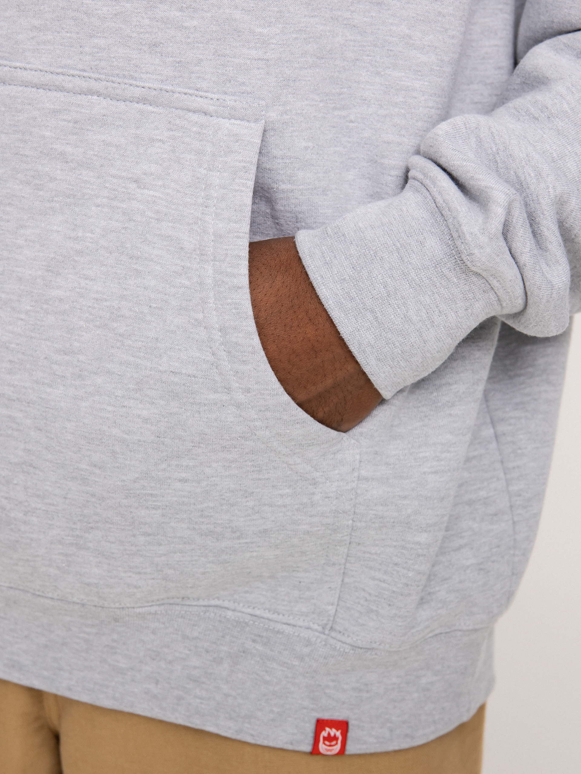 Bluza z kapturem Spitfire Og Fireball HD (grey heather)