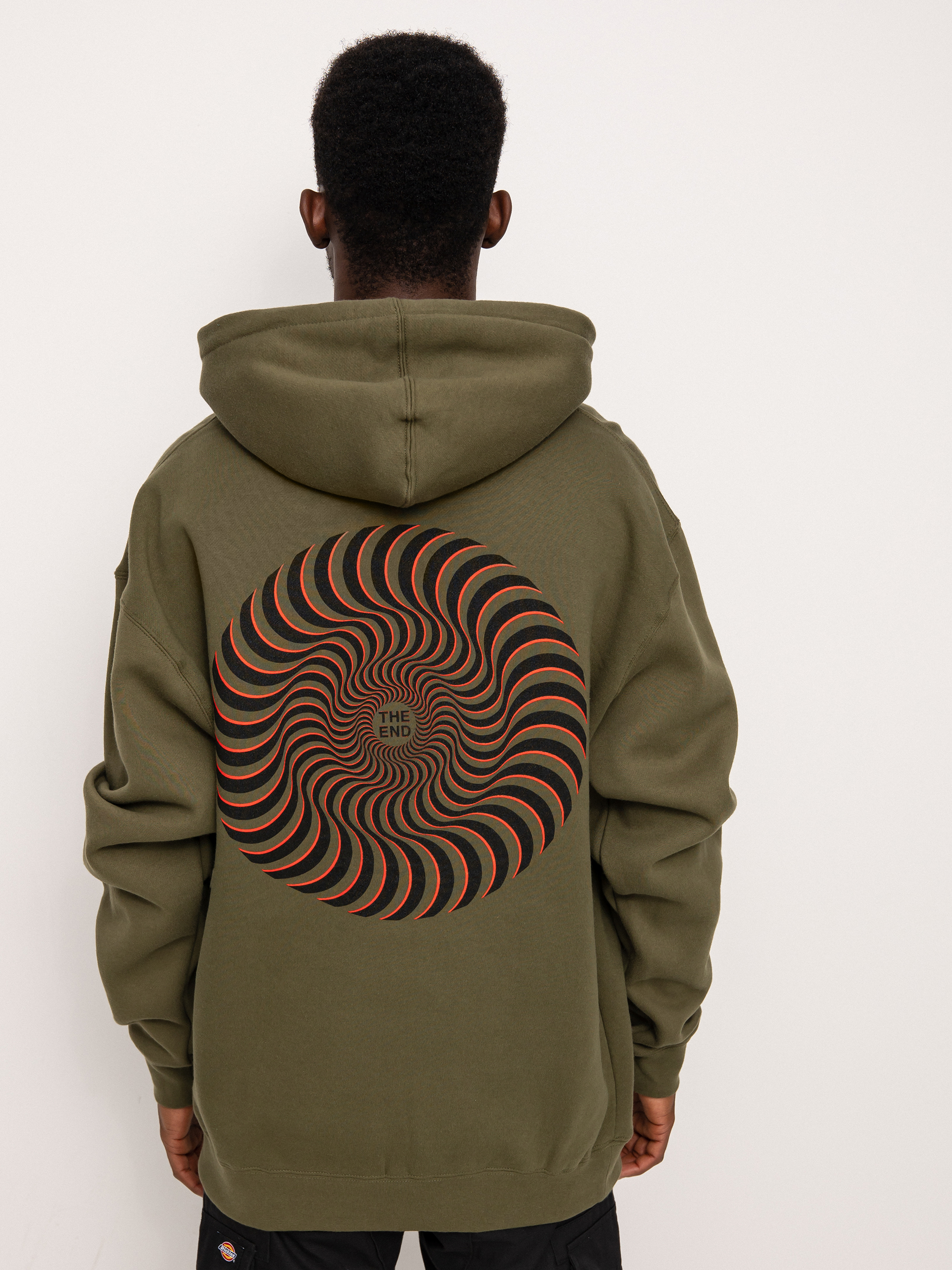 Bluza z kapturem Spitfire Clsc Swrl Ovrly HD (army)