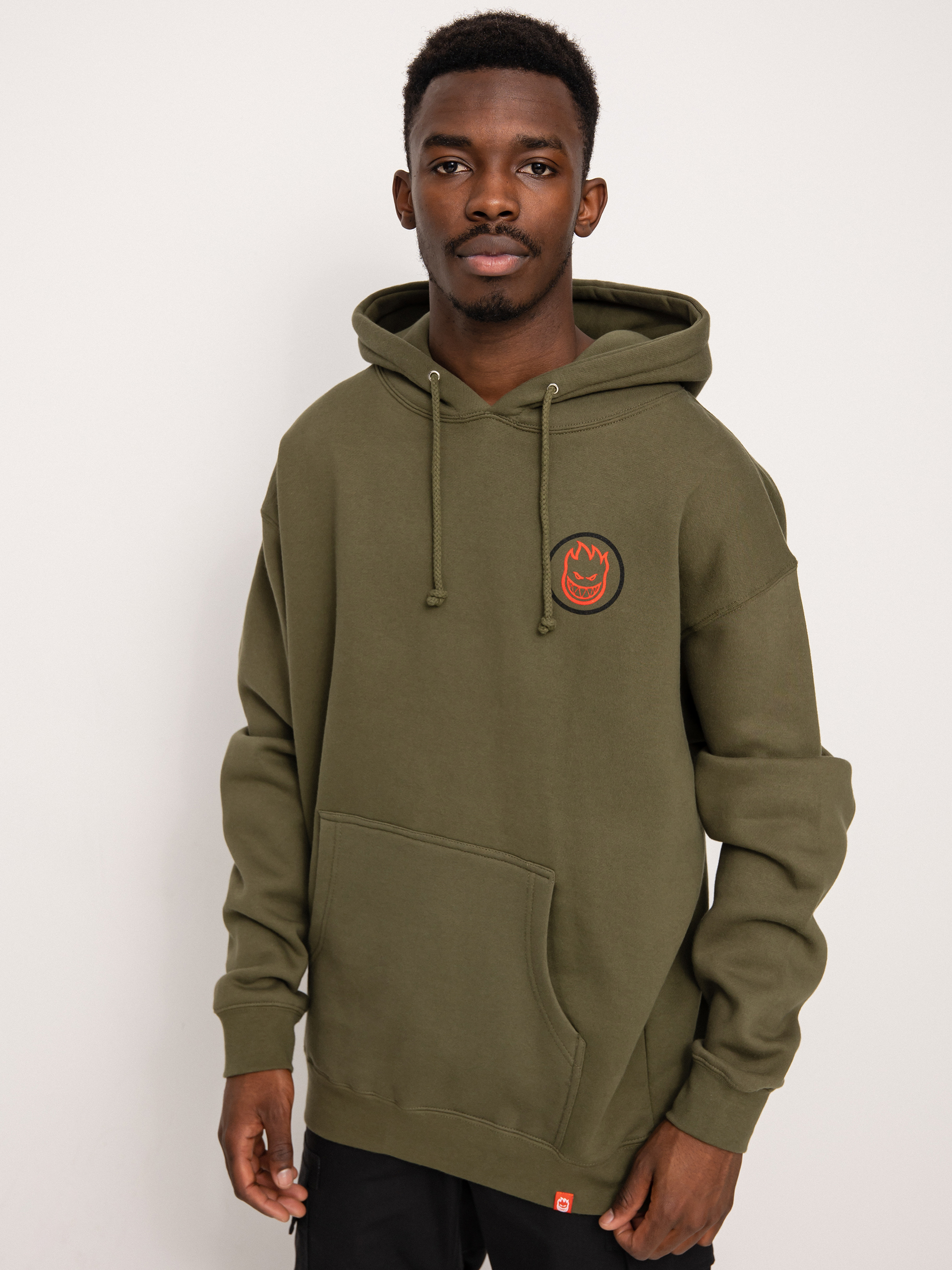 Bluza z kapturem Spitfire Clsc Swrl Ovrly HD (army)