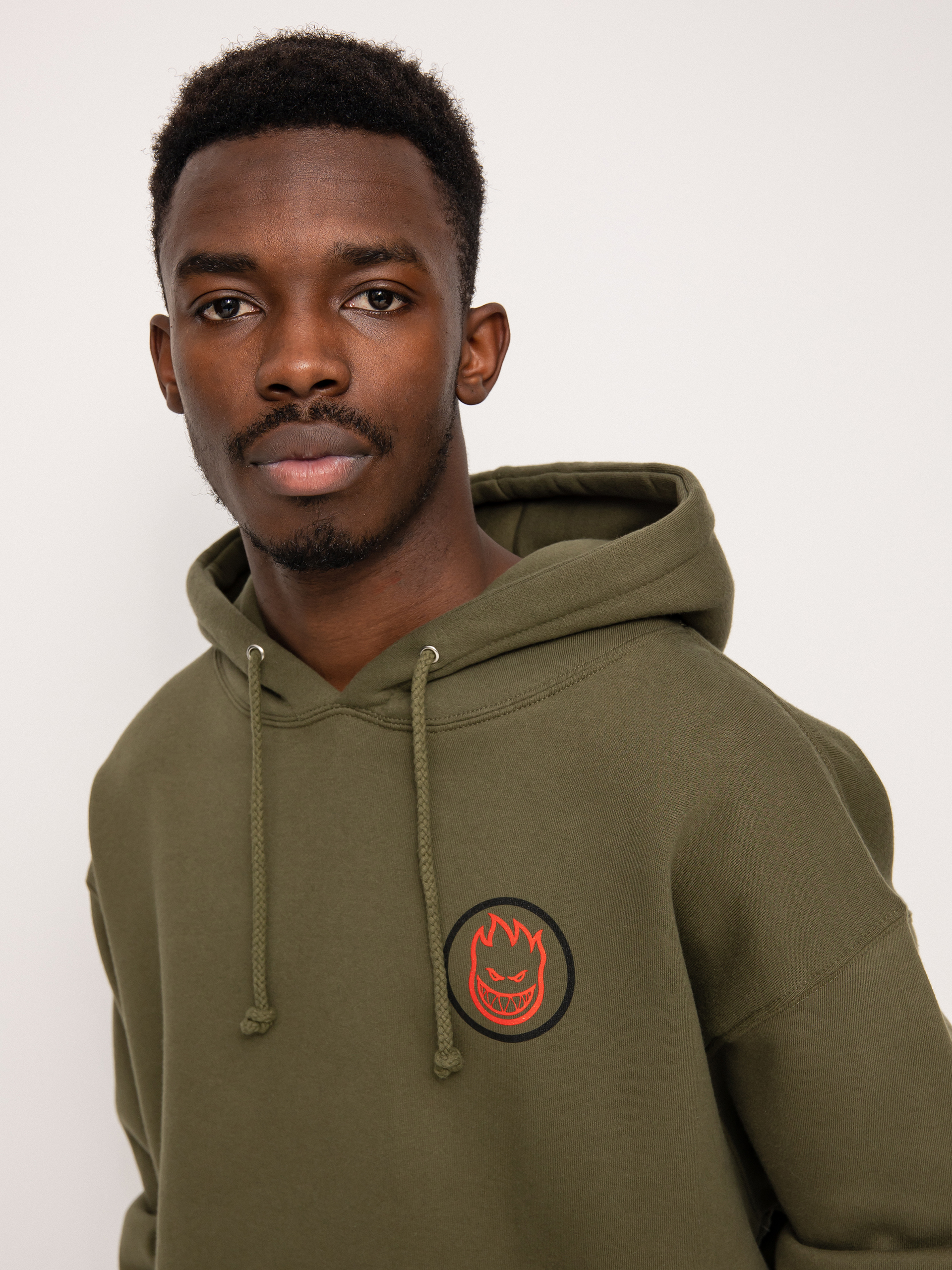 Bluza z kapturem Spitfire Clsc Swrl Ovrly HD (army)