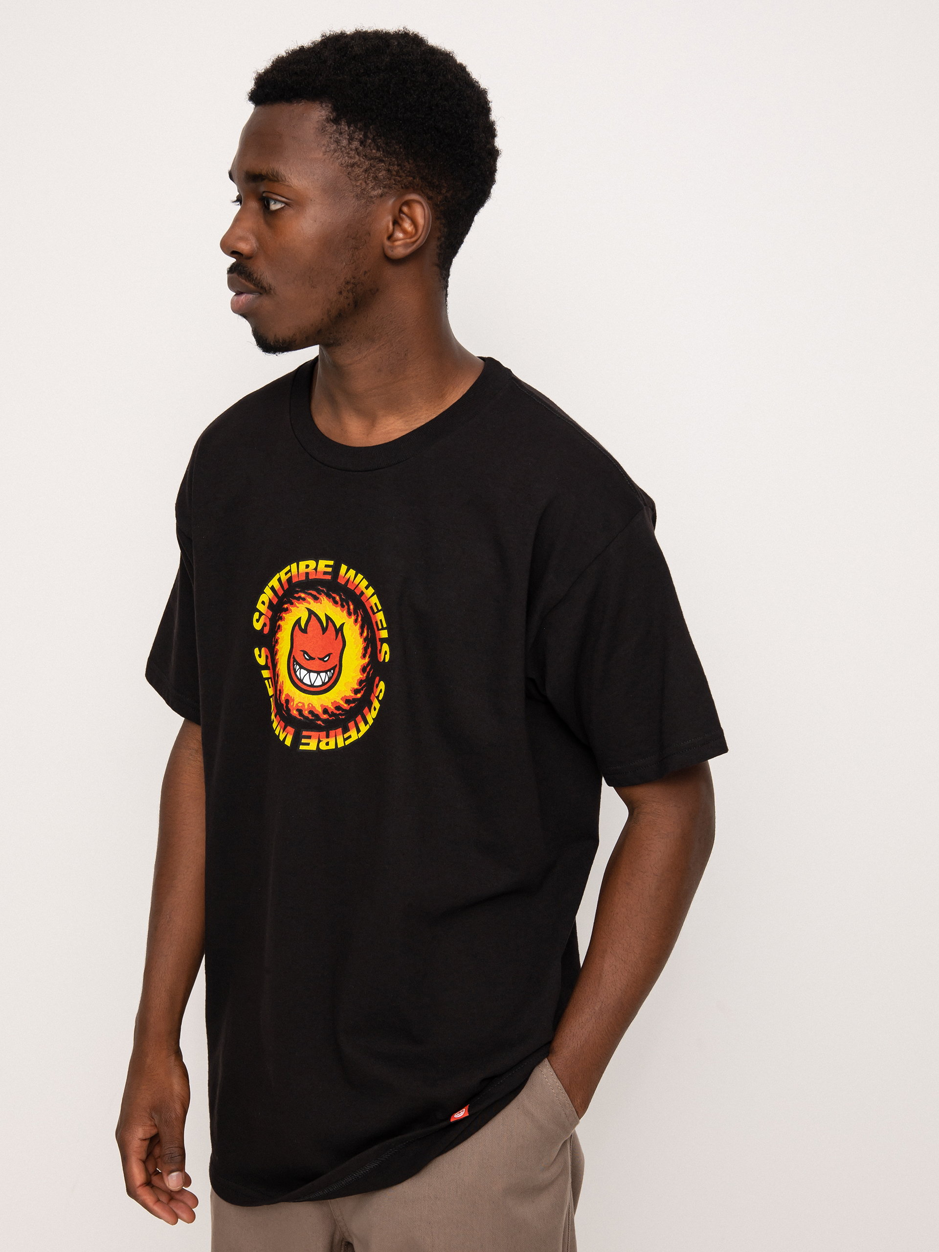 T-shirt Spitfire Og Fireball (black/red)