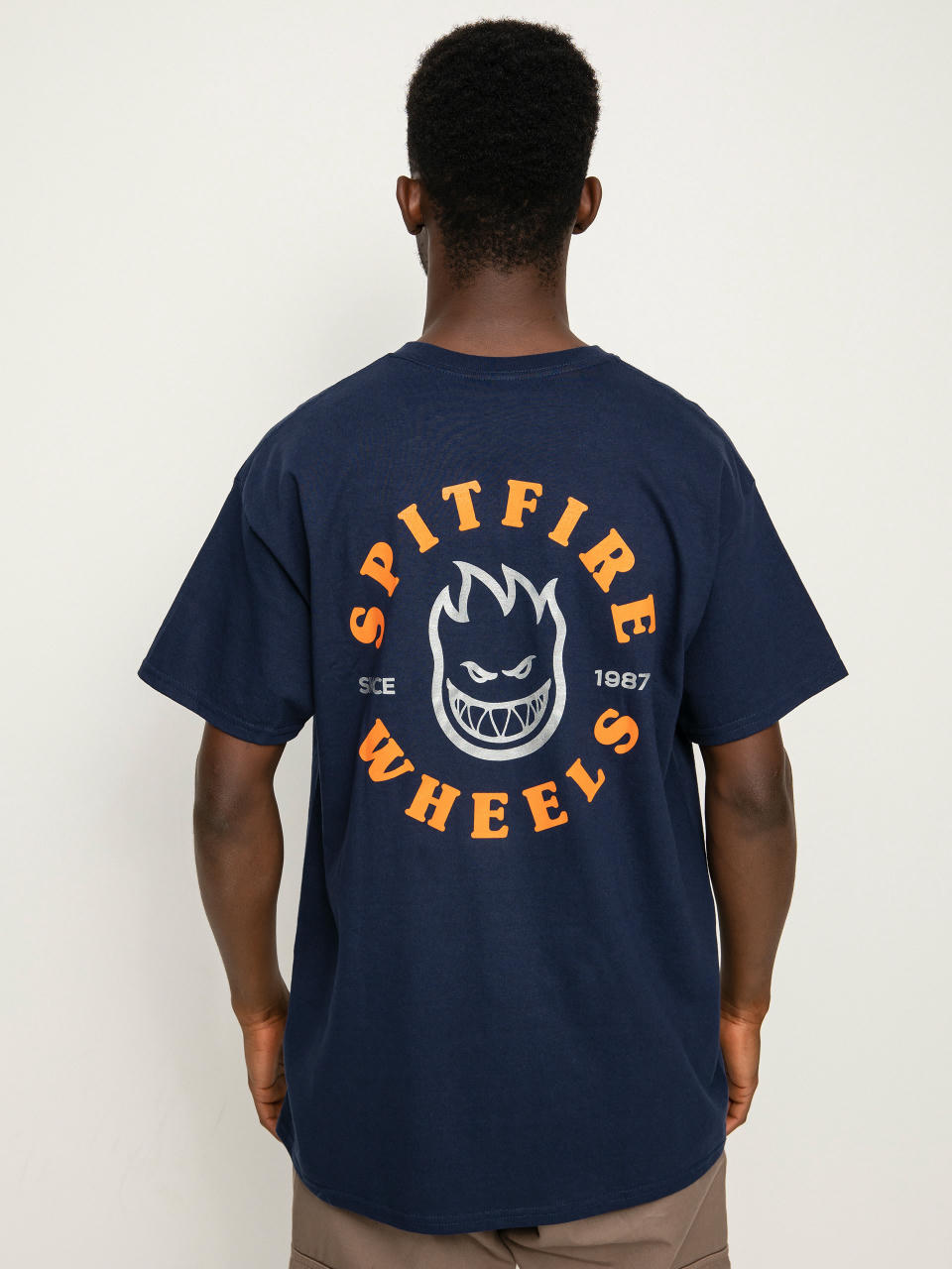 T-shirt Spitfire Pkt Bghd Clsc (navy/orange)